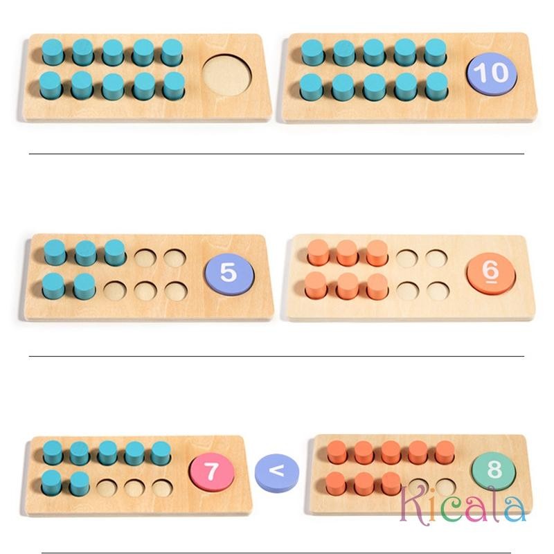 Kids Wooden Math Montessori Arithmetic Educational Toy Early Learning Number Gam