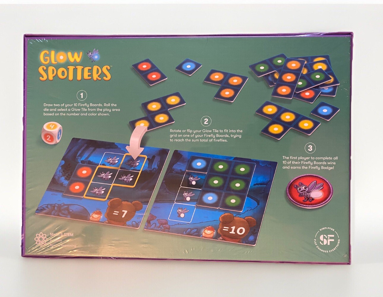 Glow Spotters STEM Game Kids 5 & Up Math 20 Minutes 1-4 Players Brand New Sealed