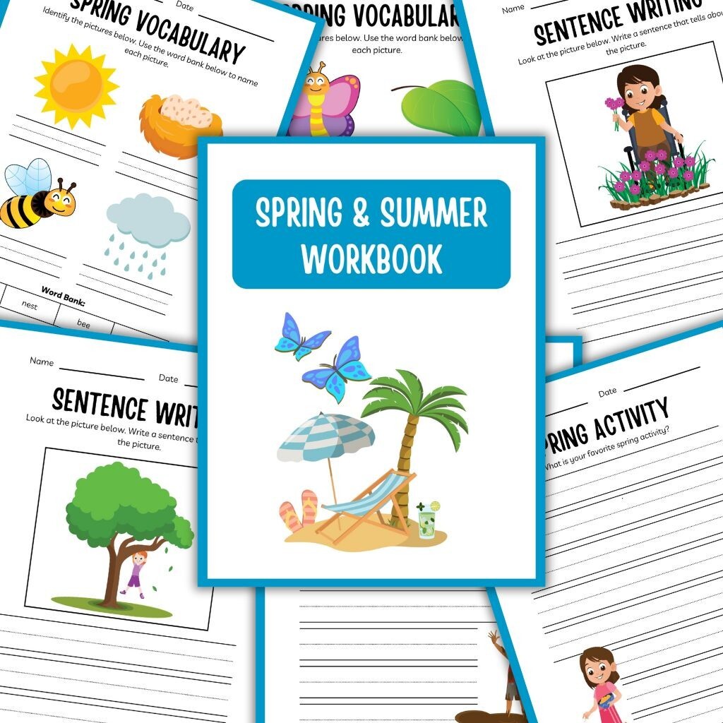 Printable Spring & Summer Workbook for Kids | Vocabulary & Writing Practice