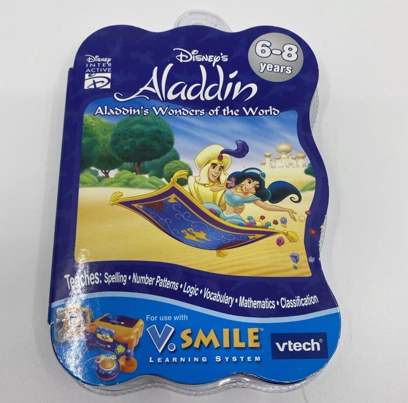 NEW Disney Vtech Smartridge Aladdin’s Wonders of the World Cartridge V Smile