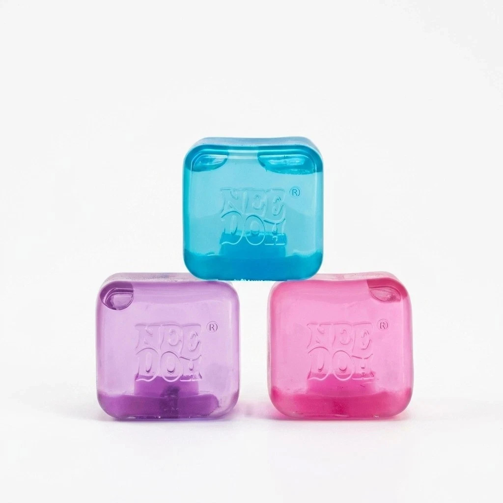 NeeDoh Nice Ice Baby 4-Pack Mini Cubes Authentic Squishy Fidget Stress Toy