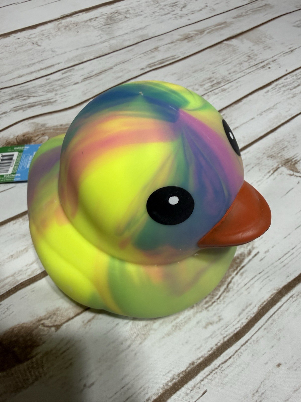 NEW Toymendous Squeeezy VIRAL Rainbow Jumbo Squeeezy Tye Dye Duck Squish Toy