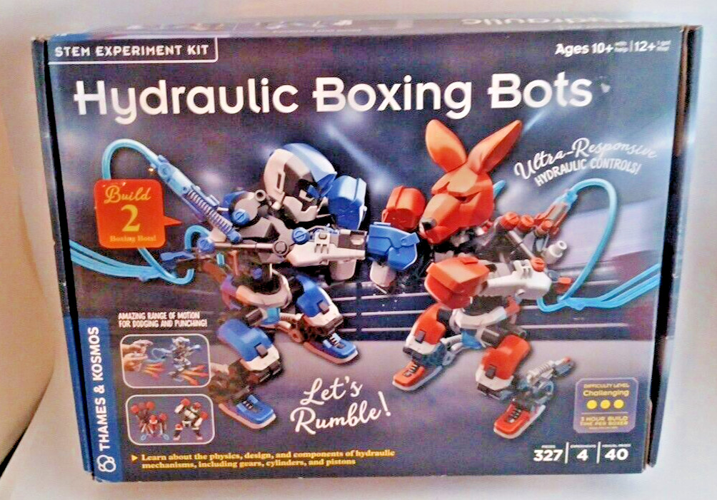 Thames Kosmos Hydraulic Boxing Robots Bots STEM Experiment Kit Science Engineer