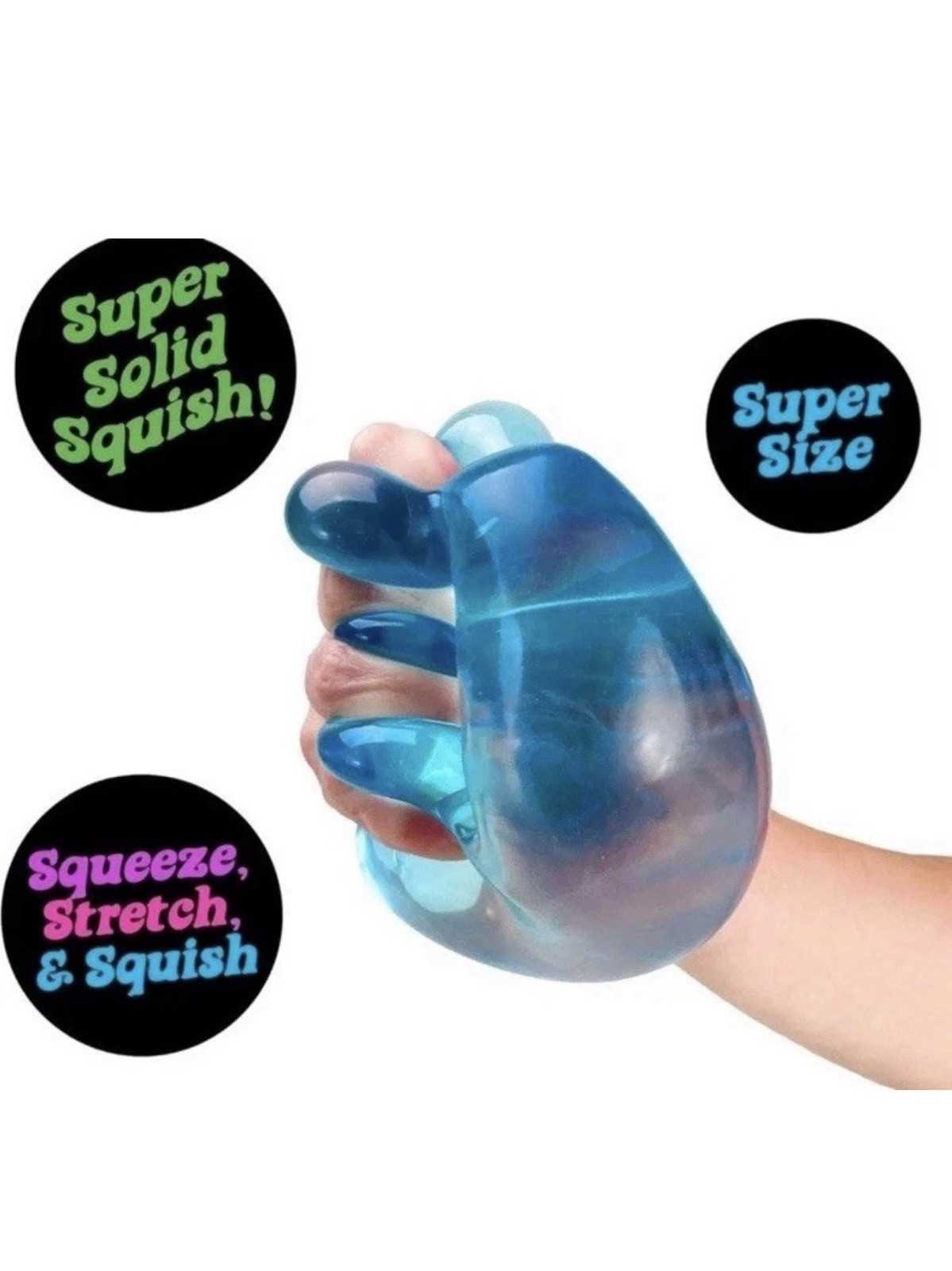 NeeDoh Nice Berg Blue XL Giant Nee Doh Niceberg Solid Squish Cube Ice Block