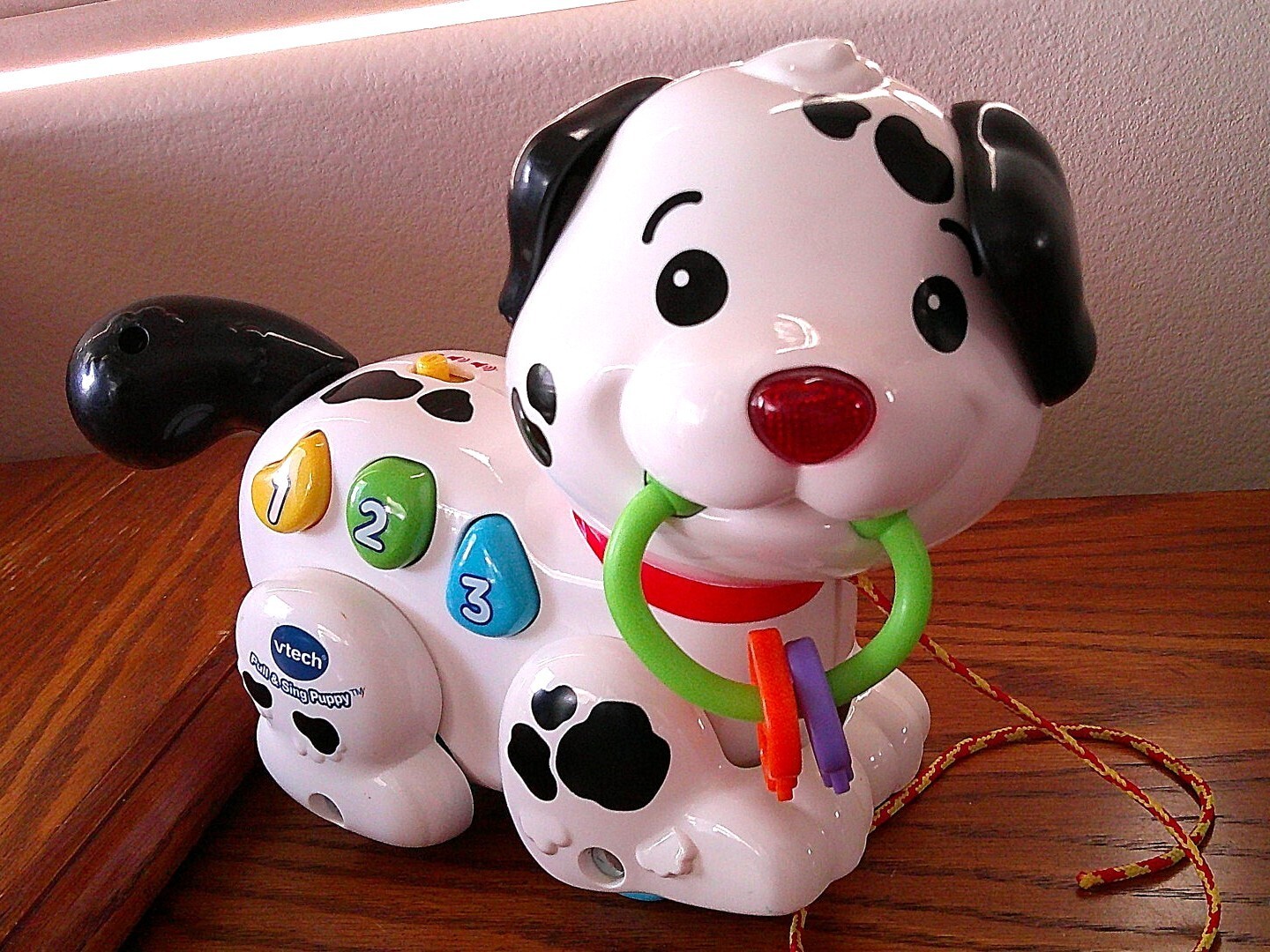 2016, VTech Interactive/Educational Pull & Sing Puppy, Music/Lights/Sound! EUC