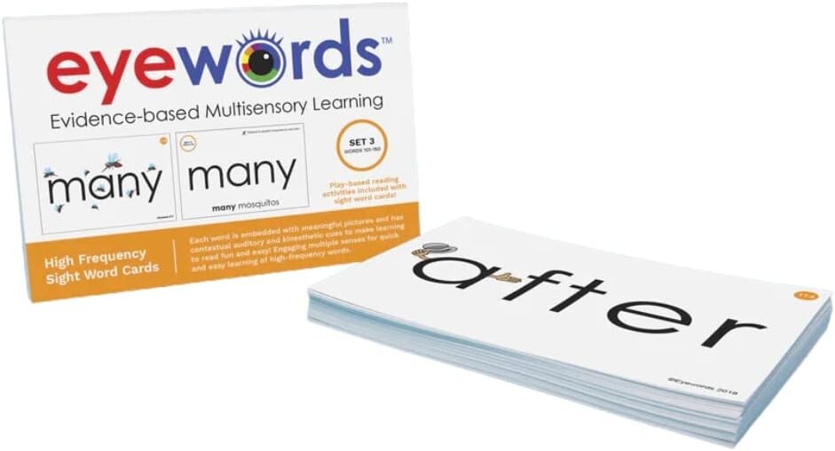 Multisensory Sight Word Cards, Set #3, Words 101-150