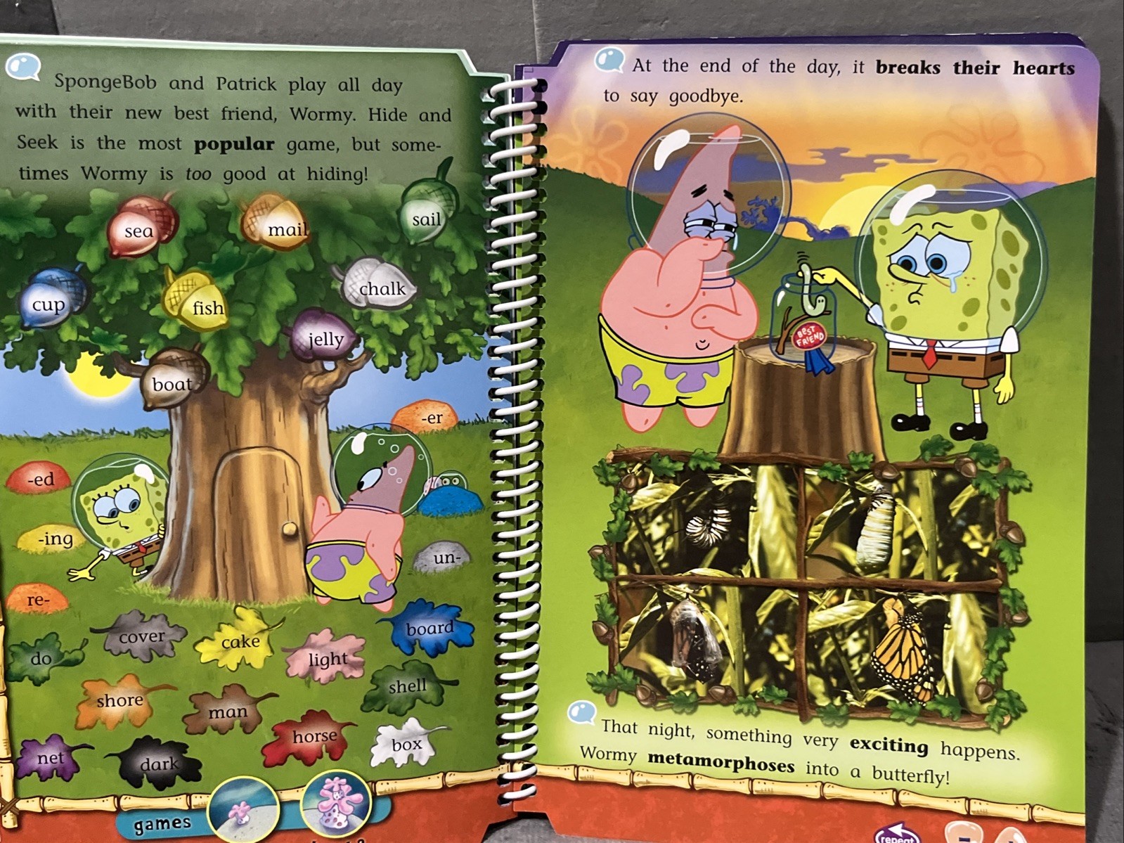Leap Frog LeapPad Learning System SpongeBob Squarepants Salty Sea Stories Book