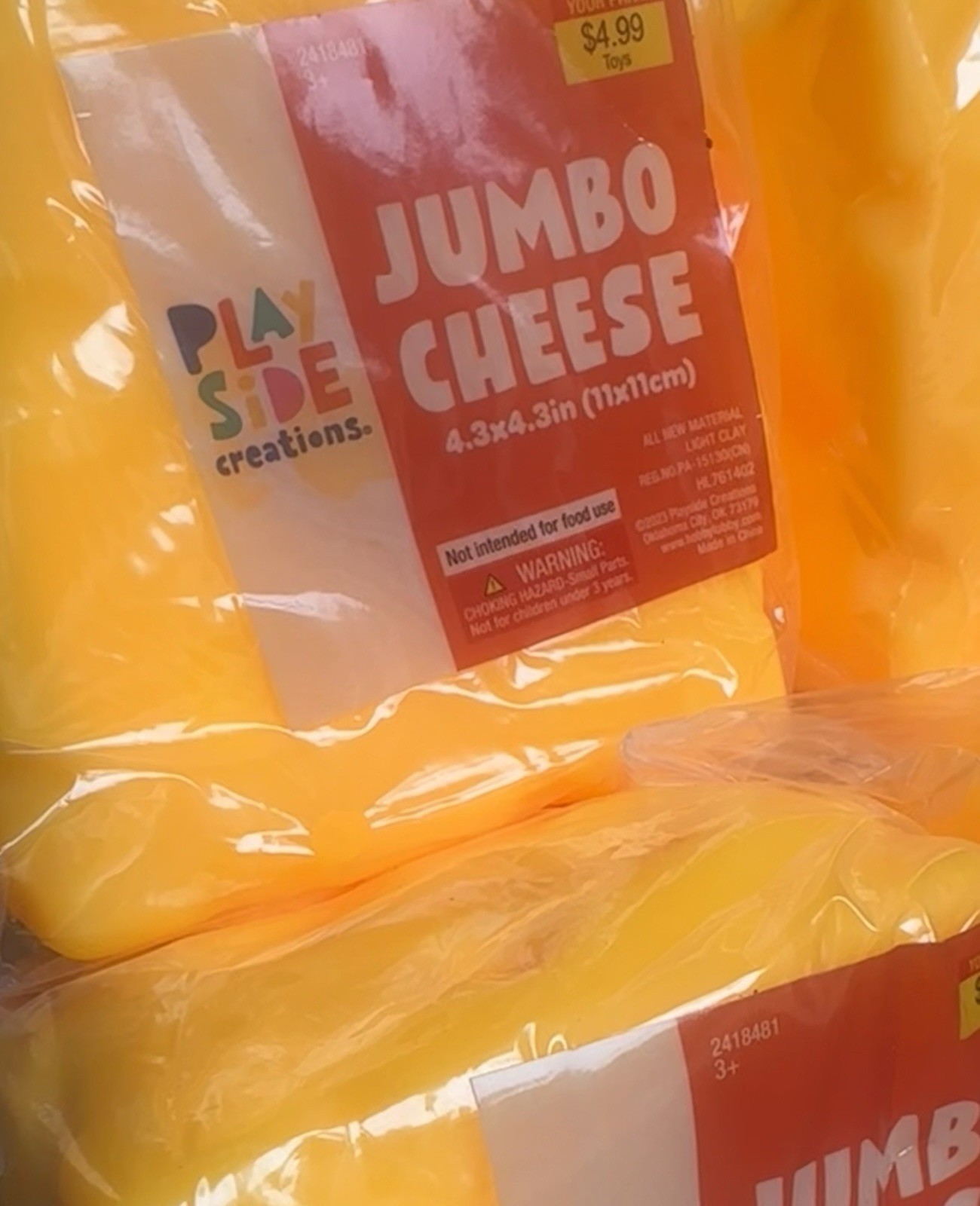 Jumbo Cheese Squishy Gel Toy Stress Relief Sensory Fidget Viral NEW Squeeezy