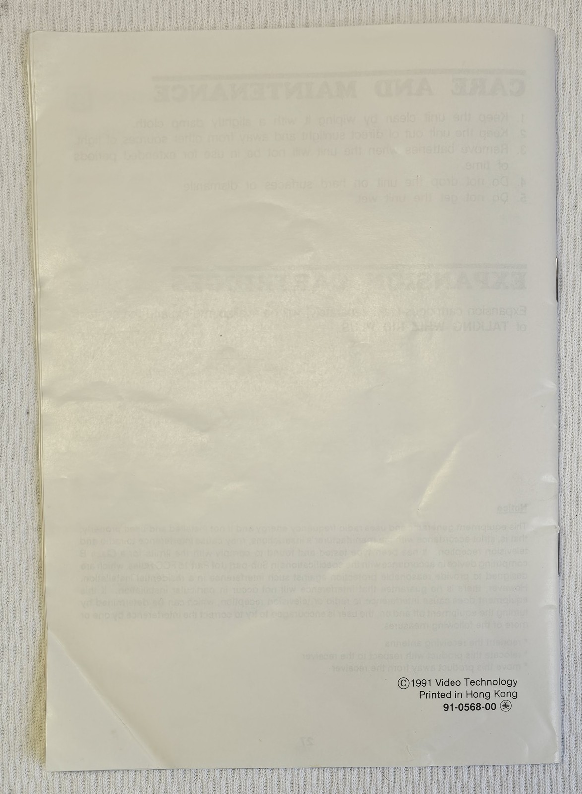 VTECH Talking Whiz Kid Plus Learning Computer Paperwork Manual Instruction Sheet