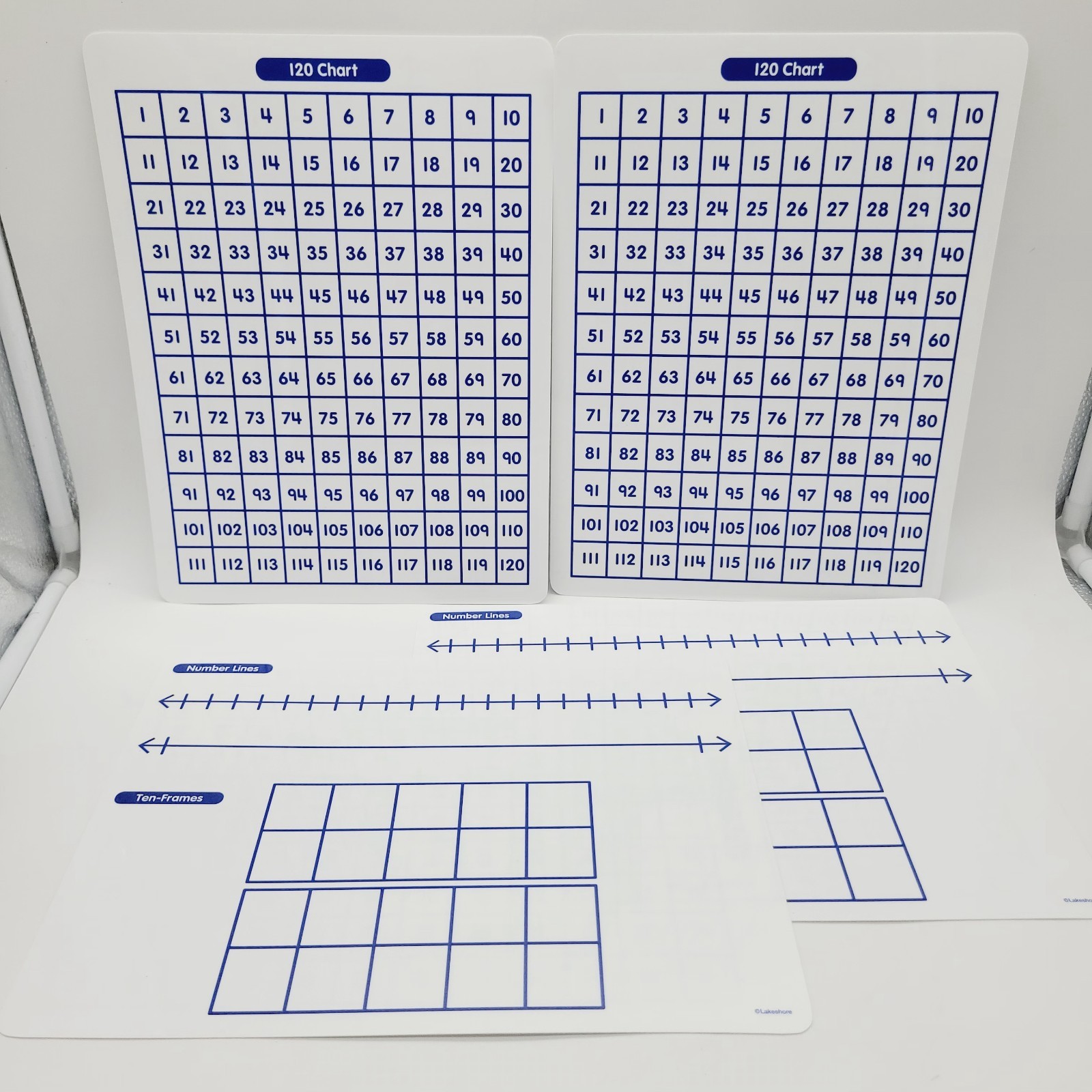NEW Classroom K-2 Grade Building Math Skills Write & Wipe Boards 4ct Homeschool