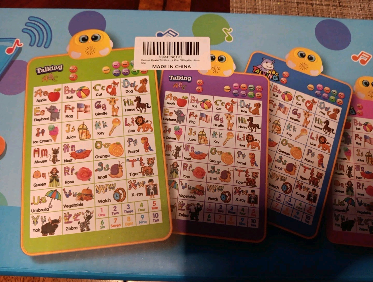 Gahoo CLICK TO READ Wall Chart Letters Numbers Colors Shapes Animals 12M+ NIB