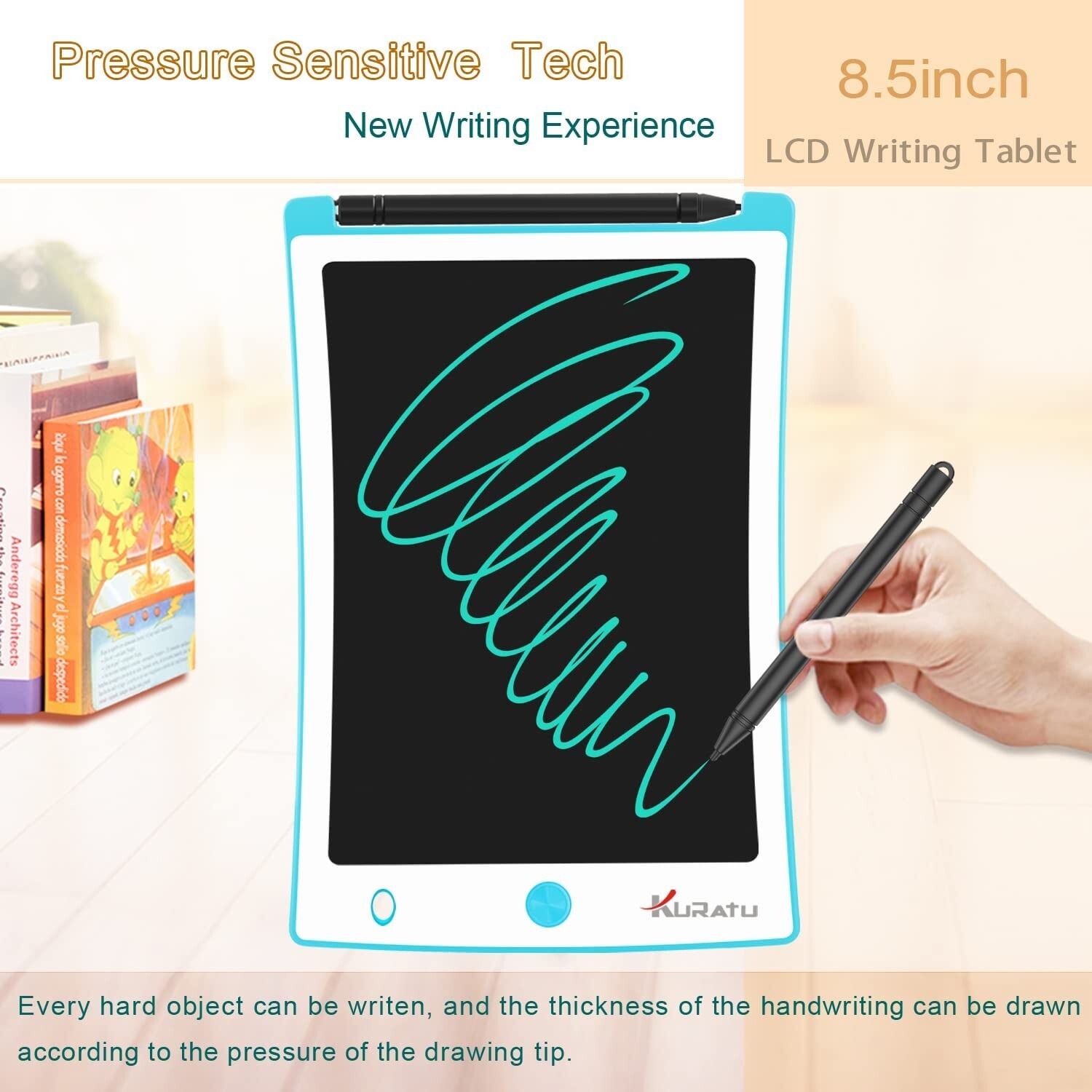 2 Pack-8.5 inch Drawing Tablet Pads Reusable LCD Writing Tablet for Kids