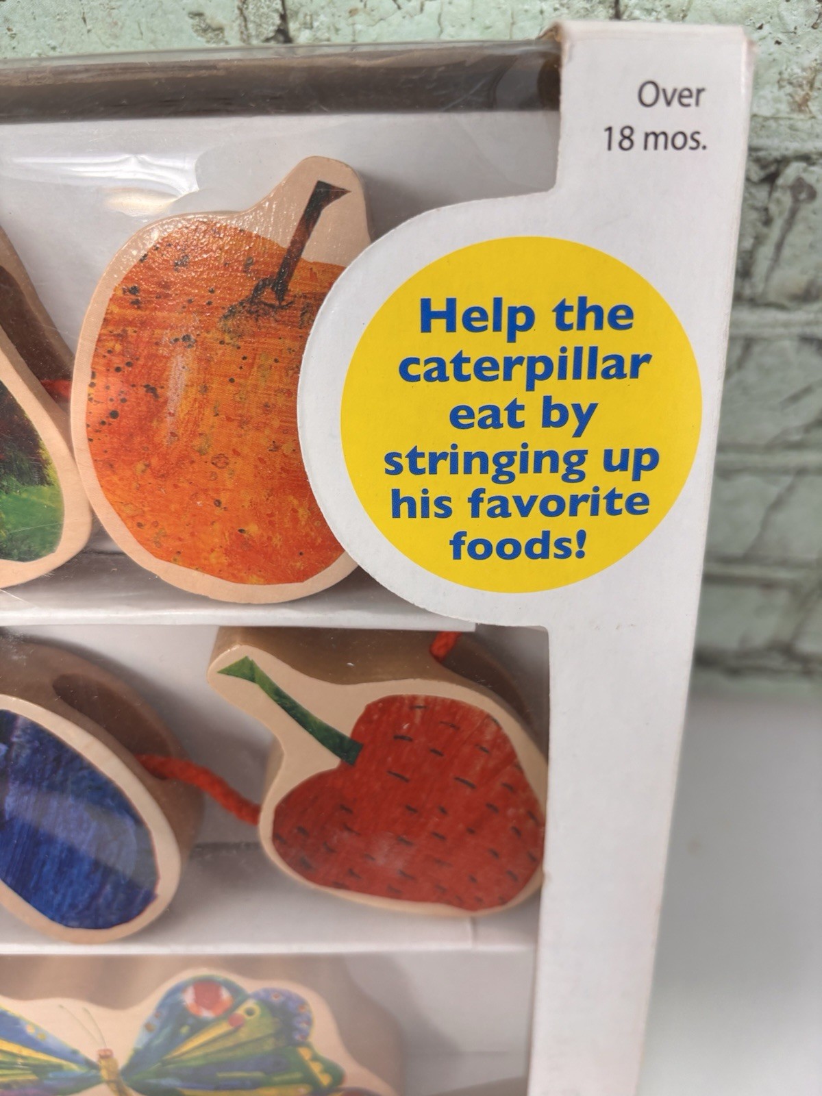 The Very Hungry Caterpillar Wooden Lacing Blocks Eric Carle 2007 Complete W/Box