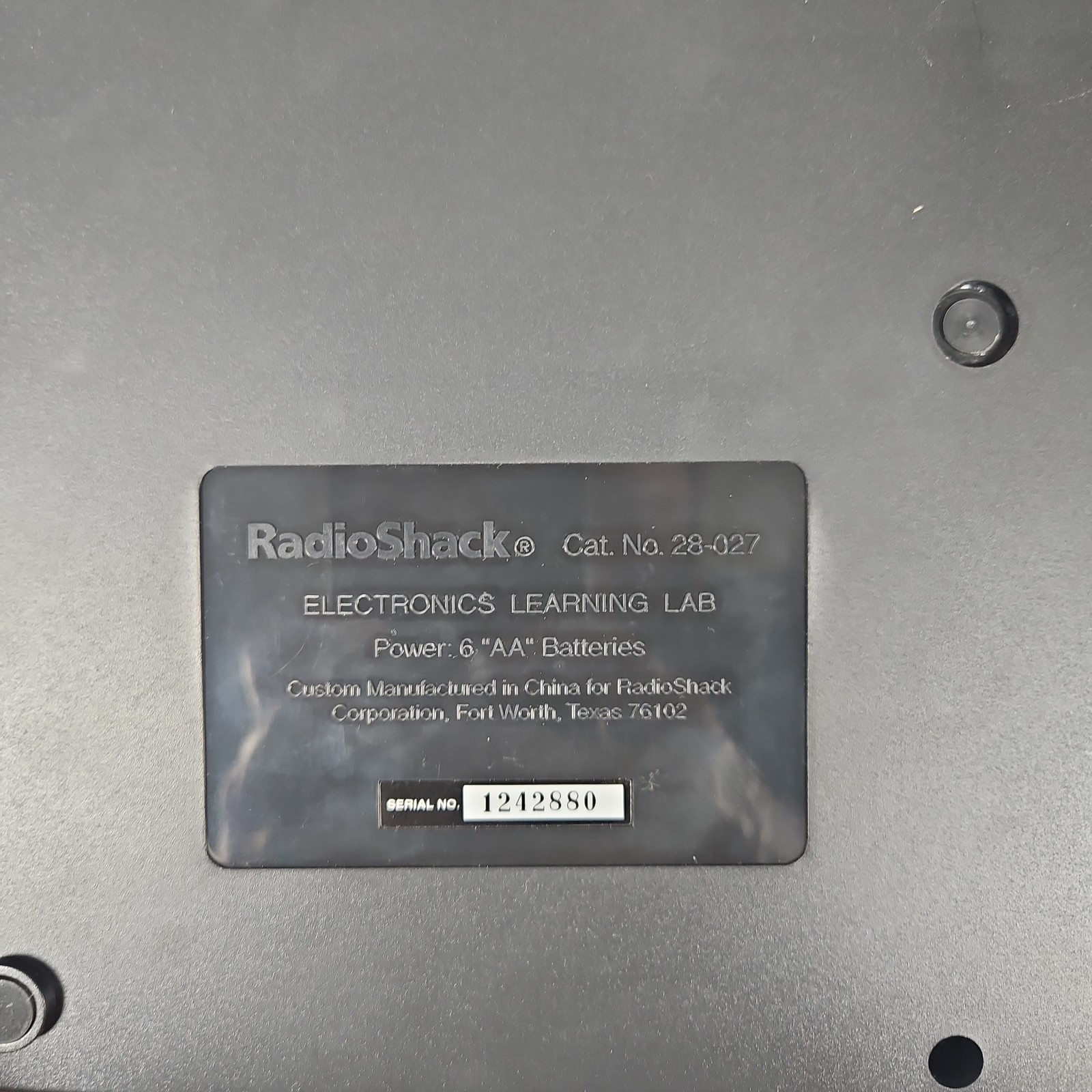 Radio Shack Technology Plus Electronics Learning Lab 28-027 Board Only