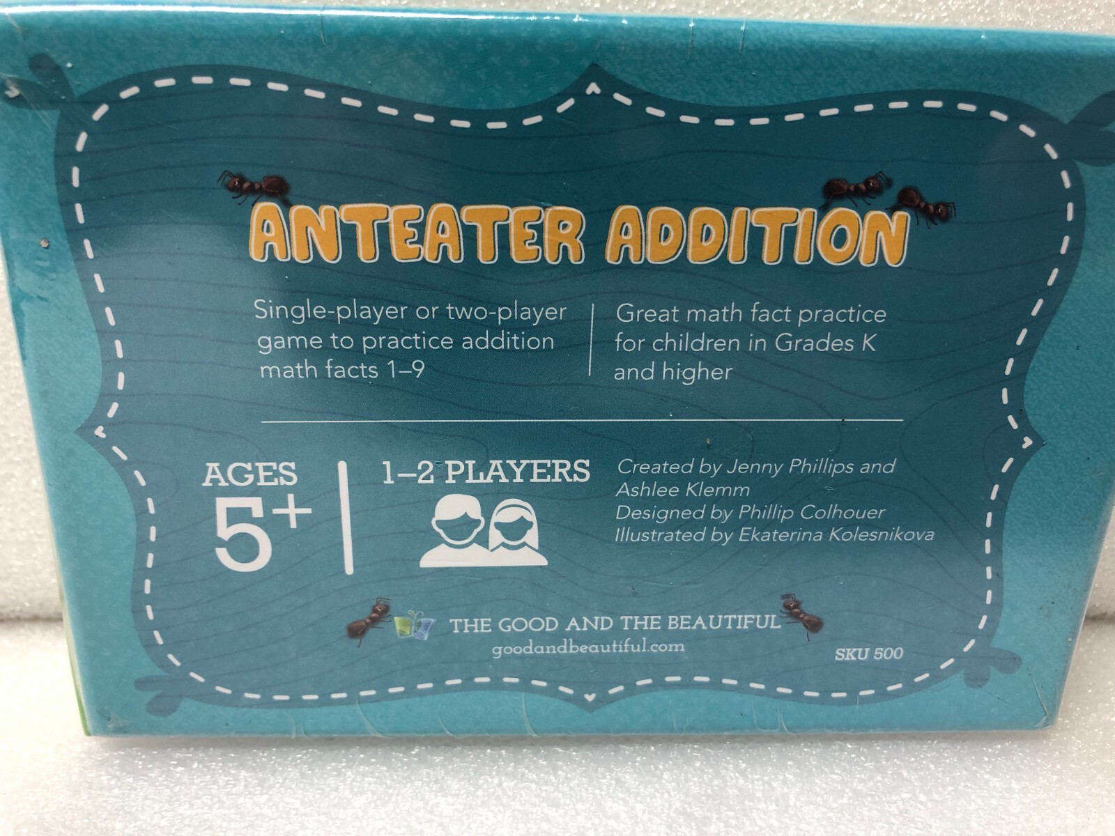 BRAND NEW SEALED The Good and The Beautiful Anteater Addition Flash Cards Game
