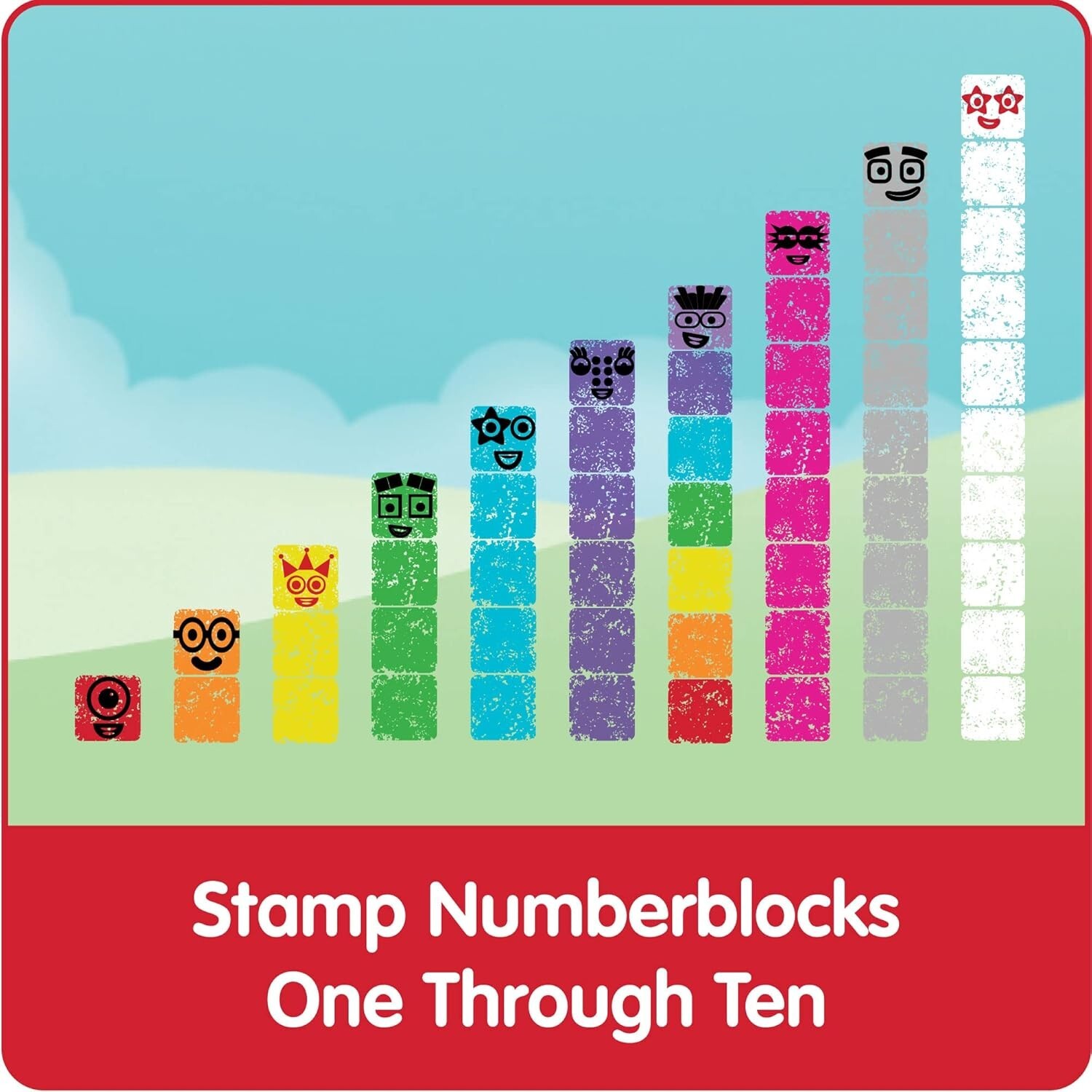 Licensed Numberblocks Stampoline Park Set – Fun Toddler Learning with 20 Stampst