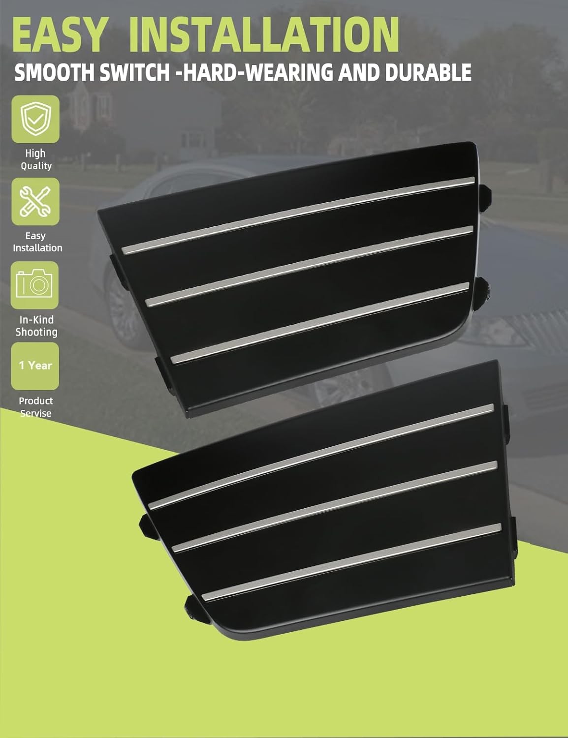 Front Lower Bumper Grill Grille Insert Cover Compatible with Lincoln MKS 2009-20