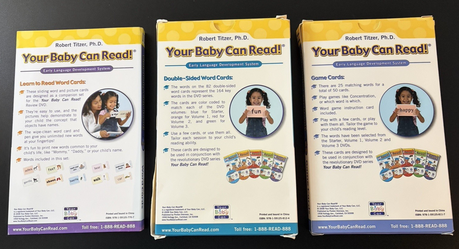 ROBERT TITZER PHD YOUR BABY CAN READ EARLY LANGUAGE DEVELOPMENT LOT CARDS BOOKS