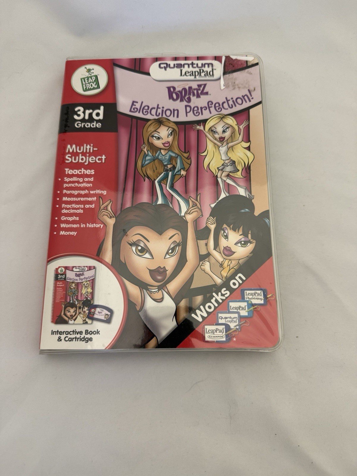 Leap Frog LeapPad SHREK 2 & Bratz Book & Cartridge 2nd 3rd Grade Lot of 2