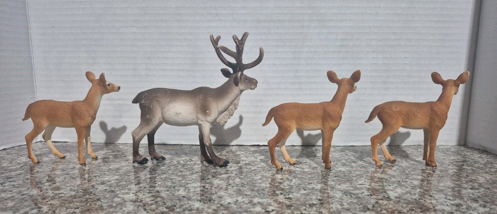 Schleich Deer Buck & 3 Doe Animal Figures 2018-2019