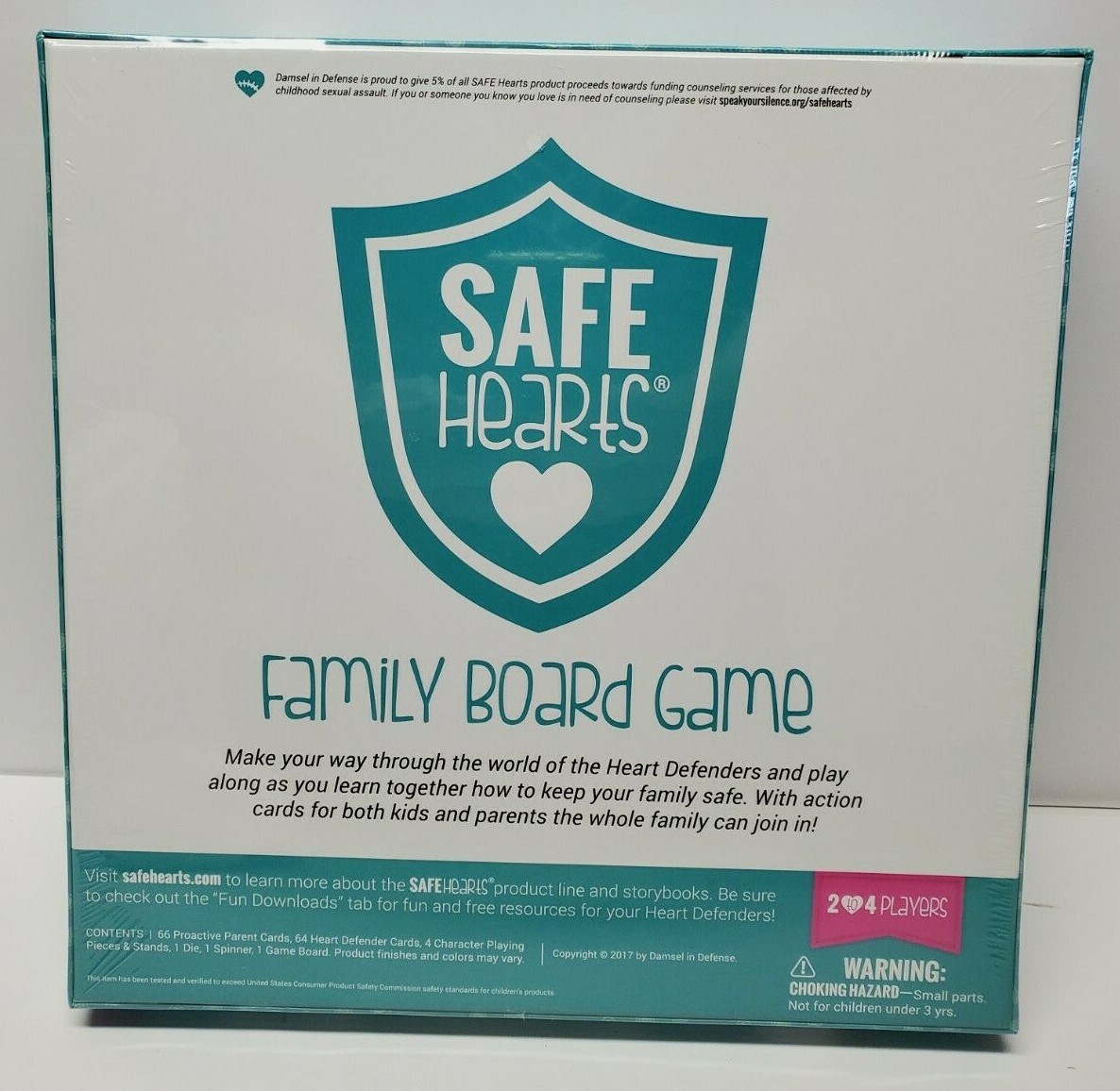 Safe Hearts Family Board Game Safety Awareness Education Damsel In Defense NEW