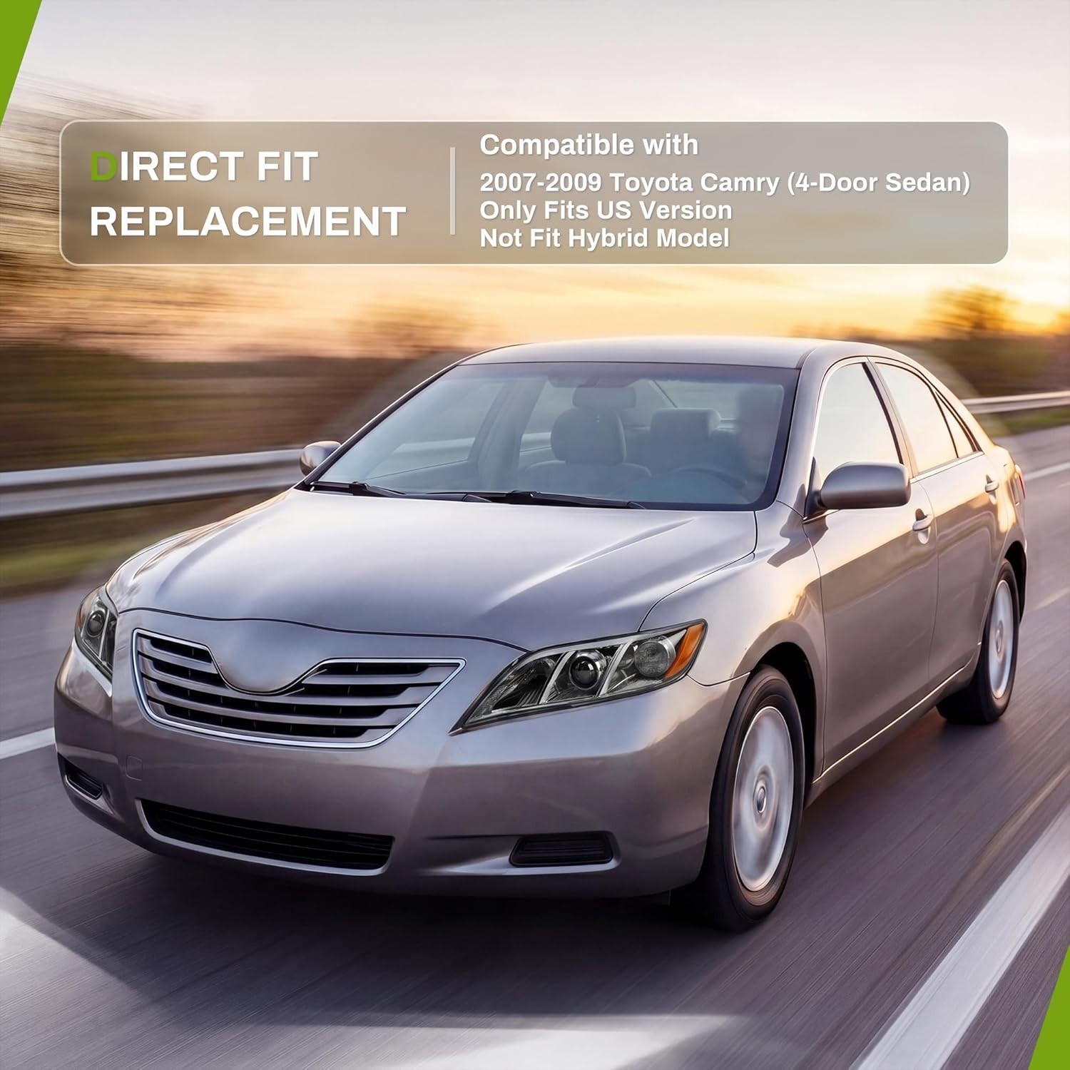 Projector Headlight Assembly 2007-2009 Camry (4-Door Sedan) Exclude Hybird Chrom
