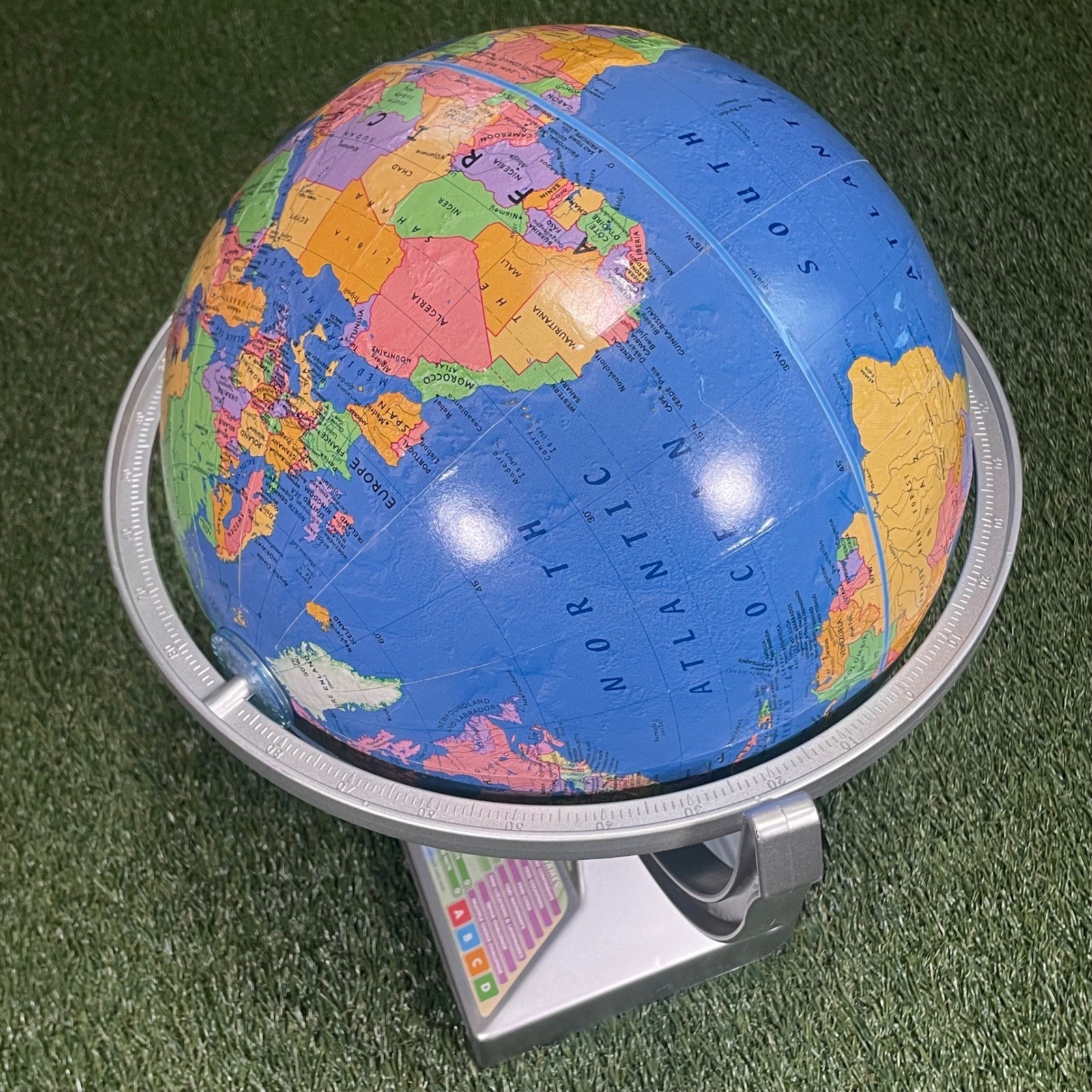 Replogle Intelliglobe 12 Inch Interactive World Globe with Discovery Book Blue