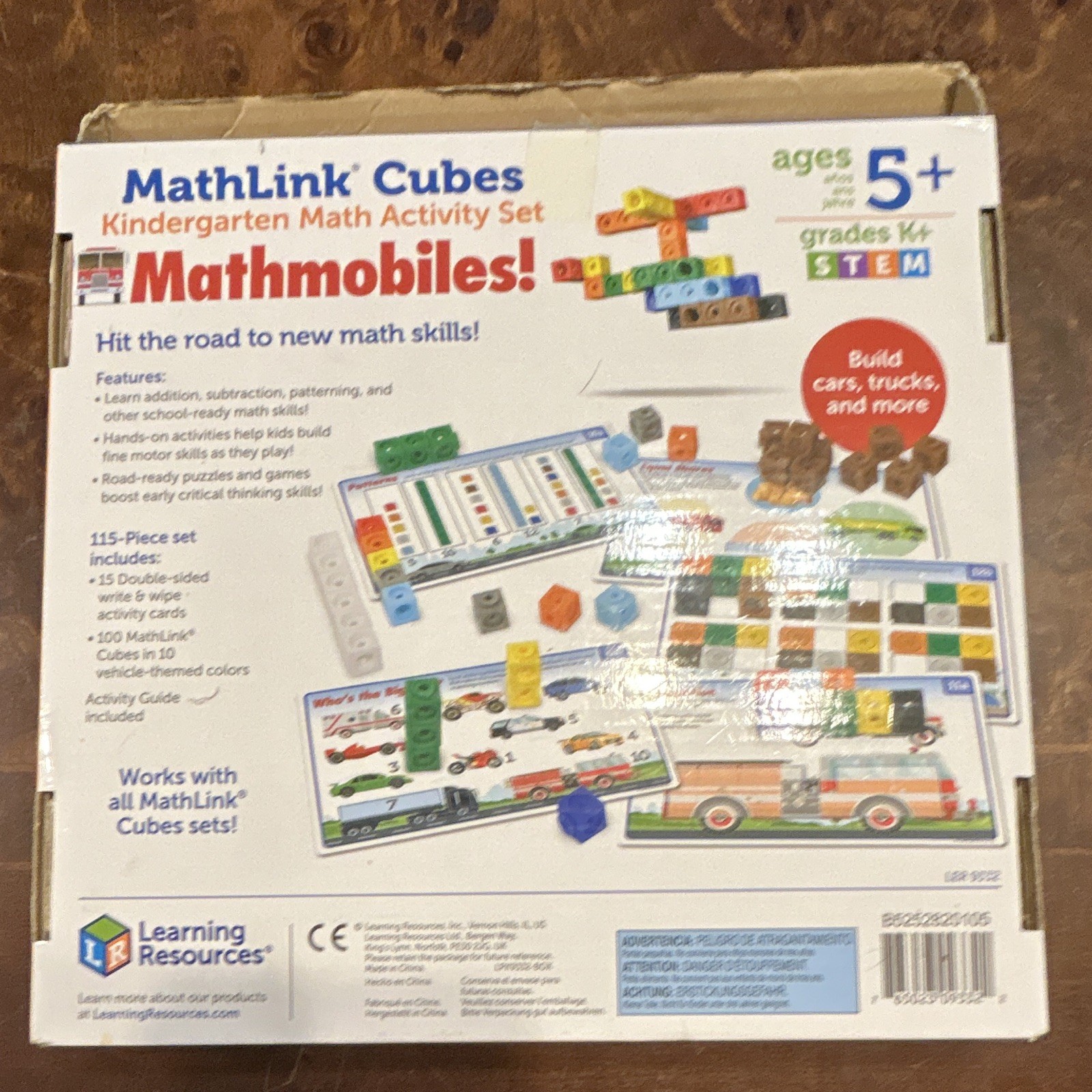 Learning Resources MathLink Cubes Mathmobiles Activity Set, 115 Pieces, Ages 5+