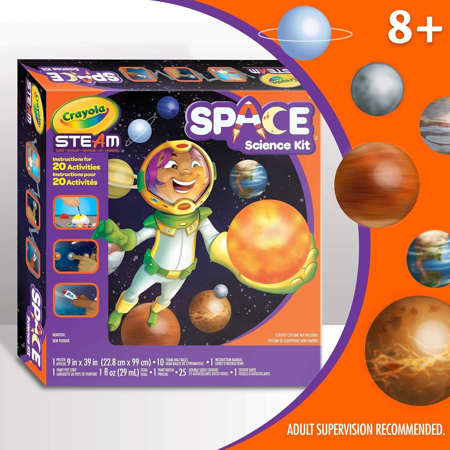 Crayola STEAM Solar System Science Kit Educational Toy Gift for Kids Ages 7 – 10