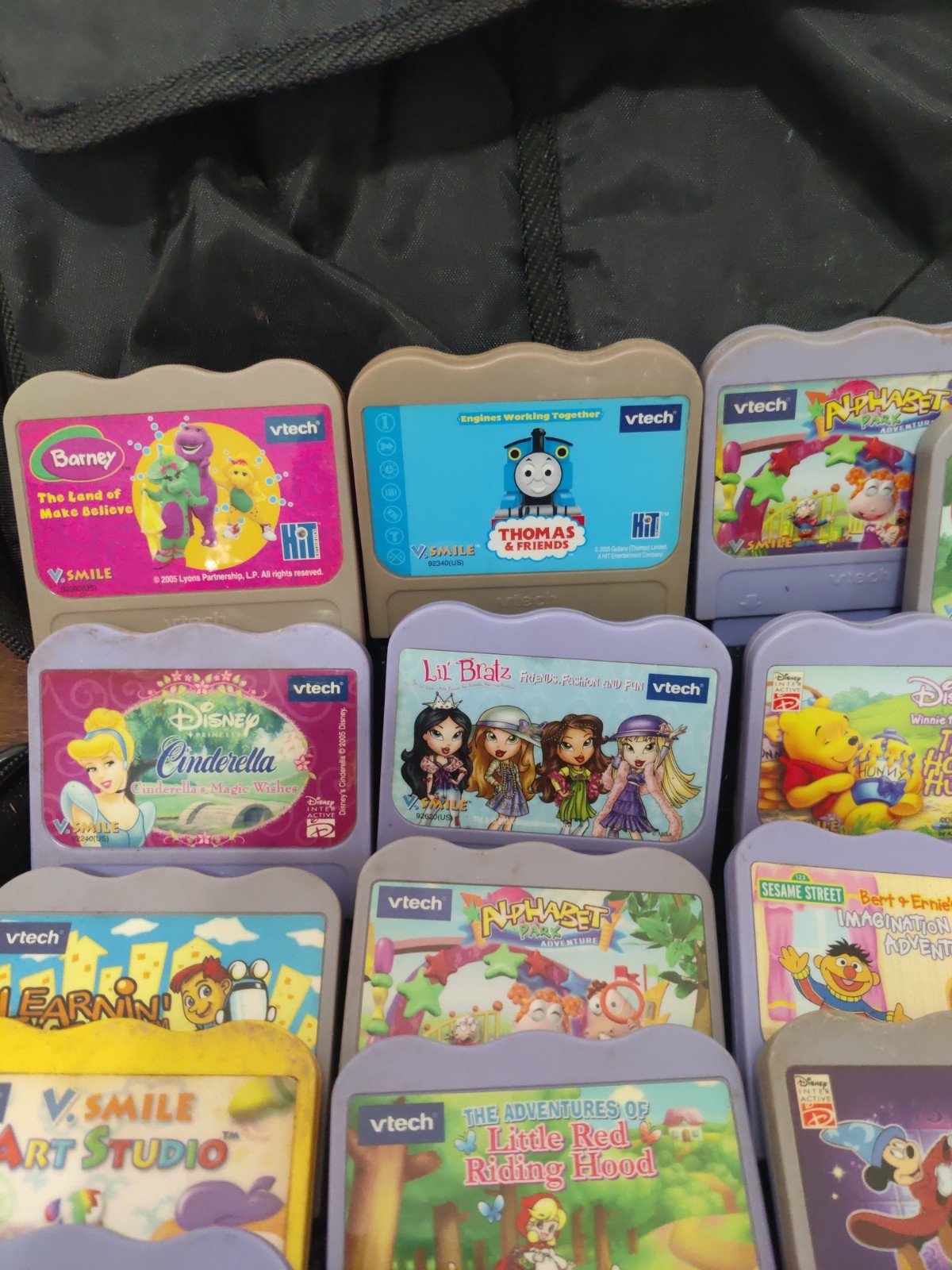 VTech VSmile Lot of 22 Game Cartridges Disney Shrek Elmo Blues Clues Batman