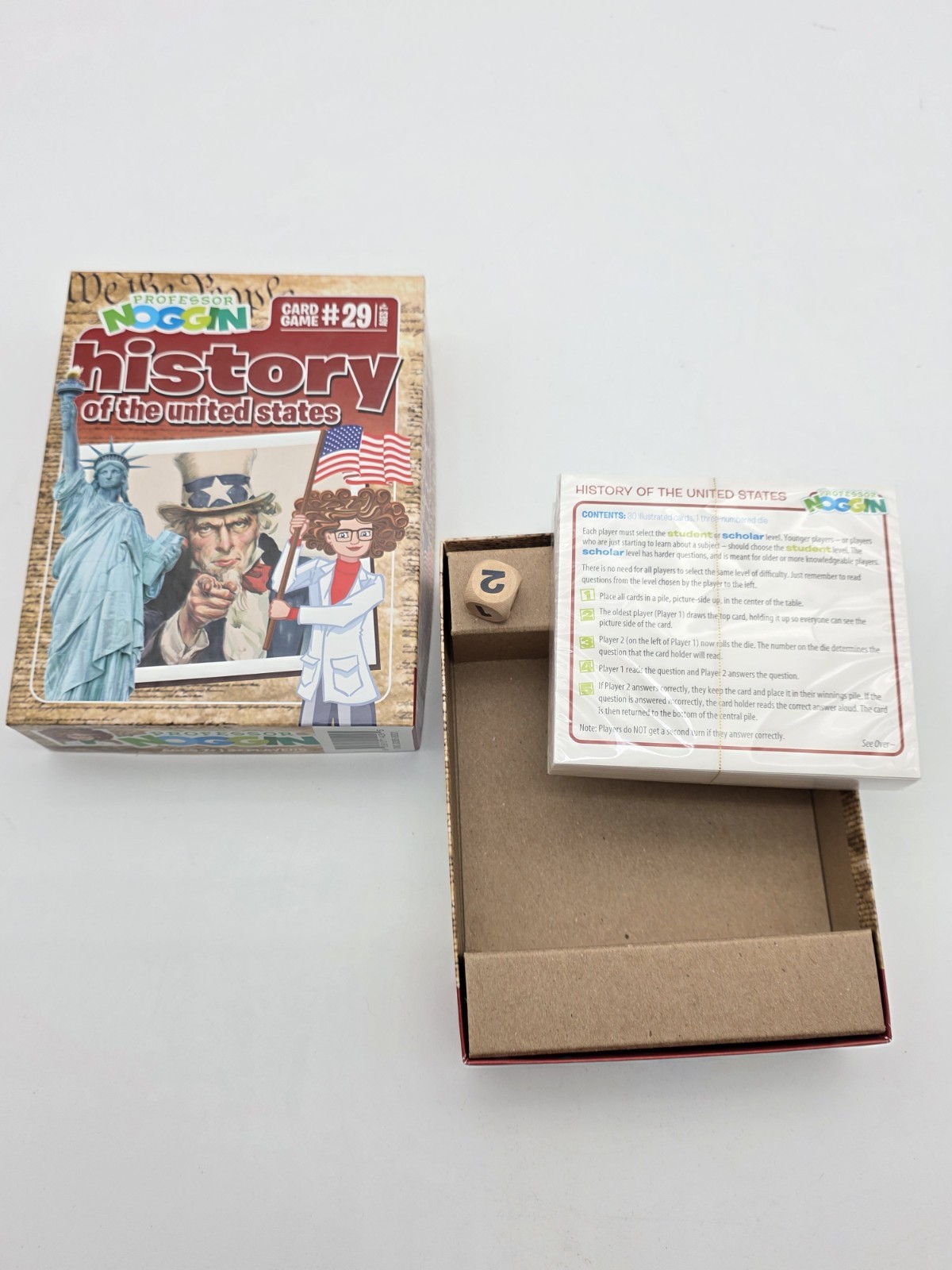Professor Noggin’s History of the United States Card Game #29, New Open Box