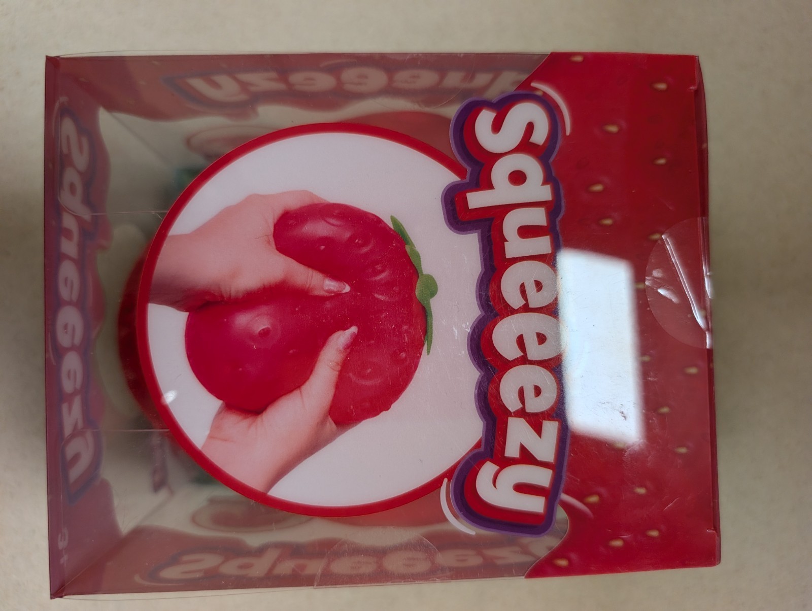 Sunny Days Jumbo Squeezy Strawberry Squishy Toy Stress Relief Toy. New