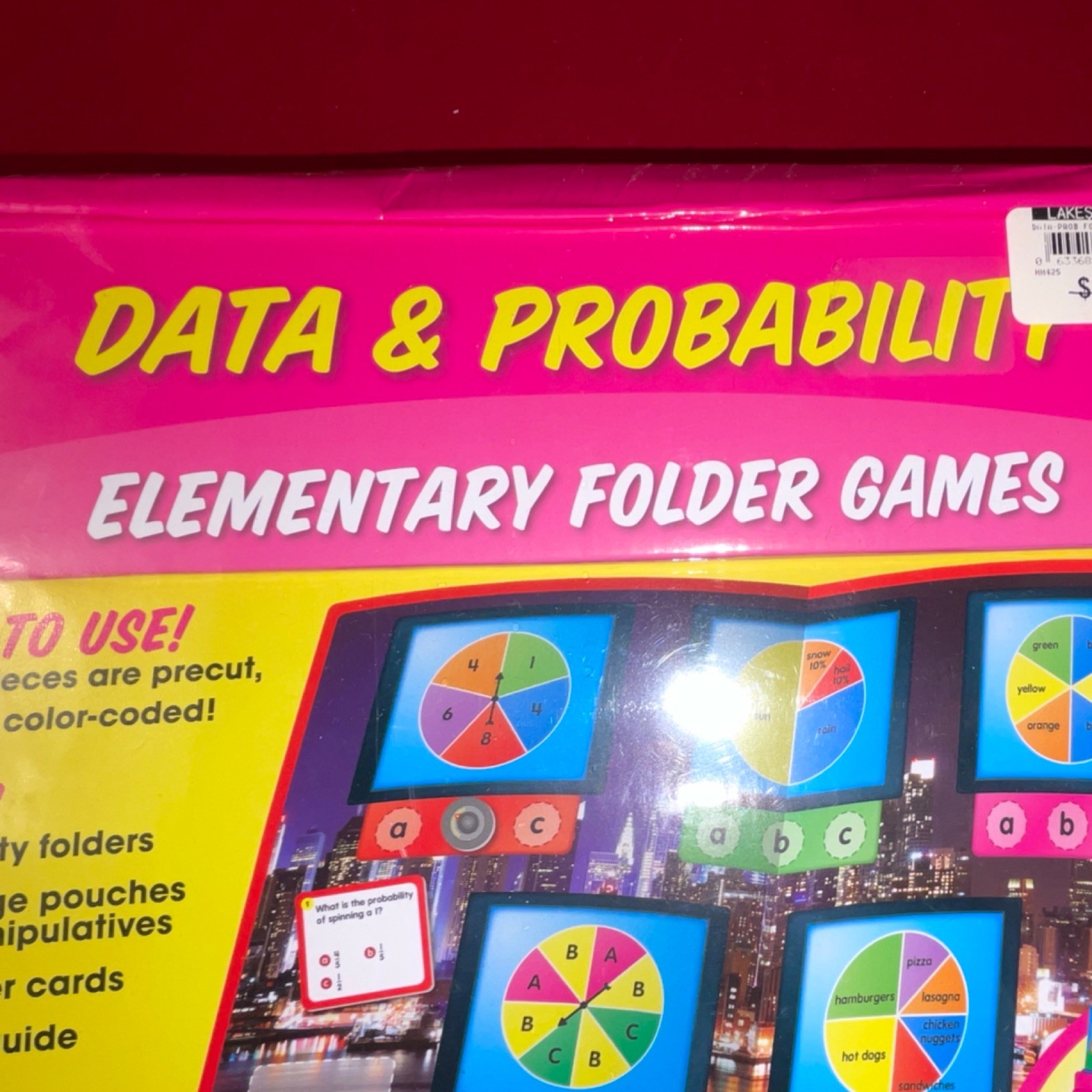Lakeshore Data & Probability Elementary Folder With 10 Games for Ages 9+