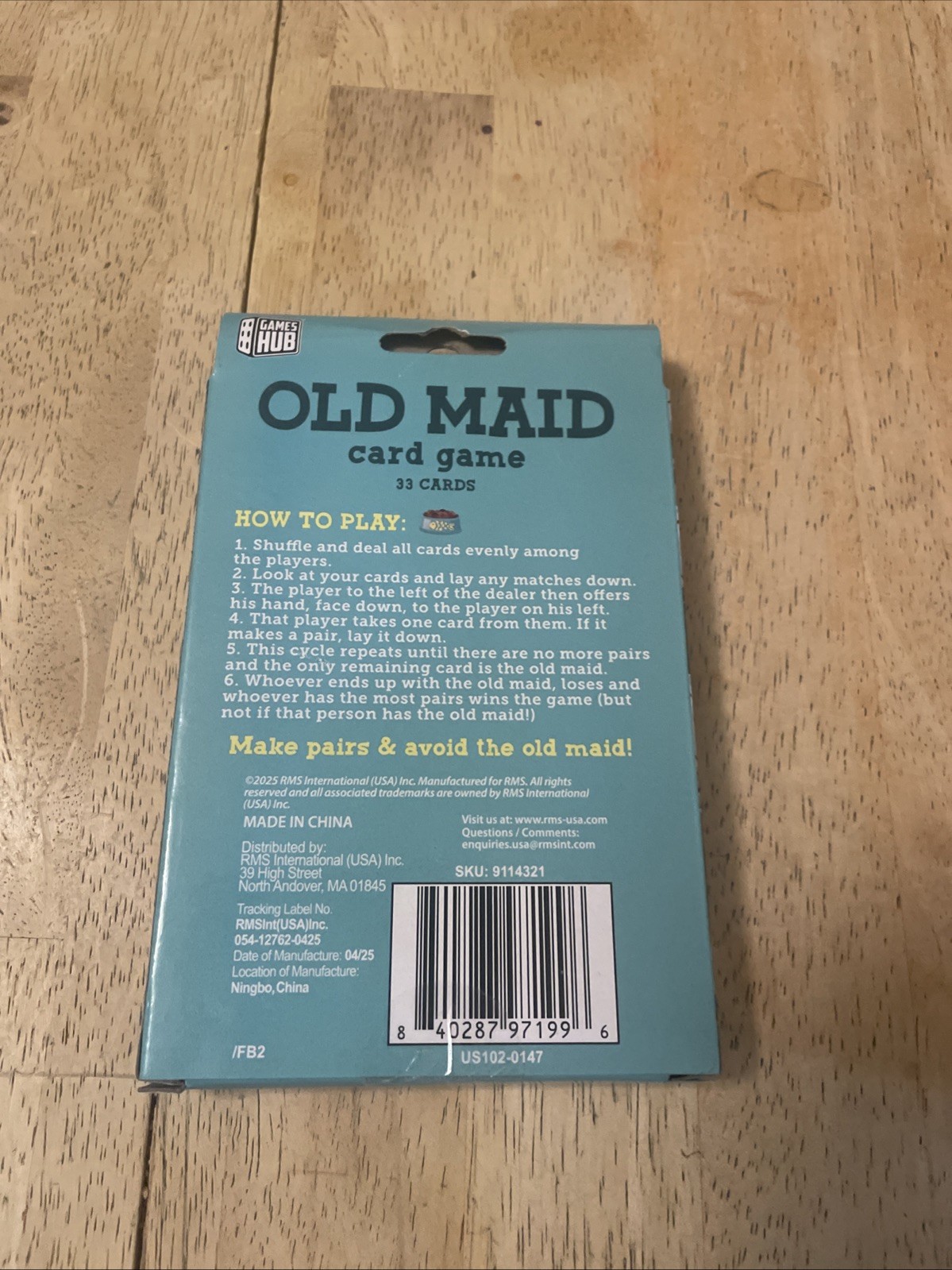 Game Hub Old Maid Card Game Complete