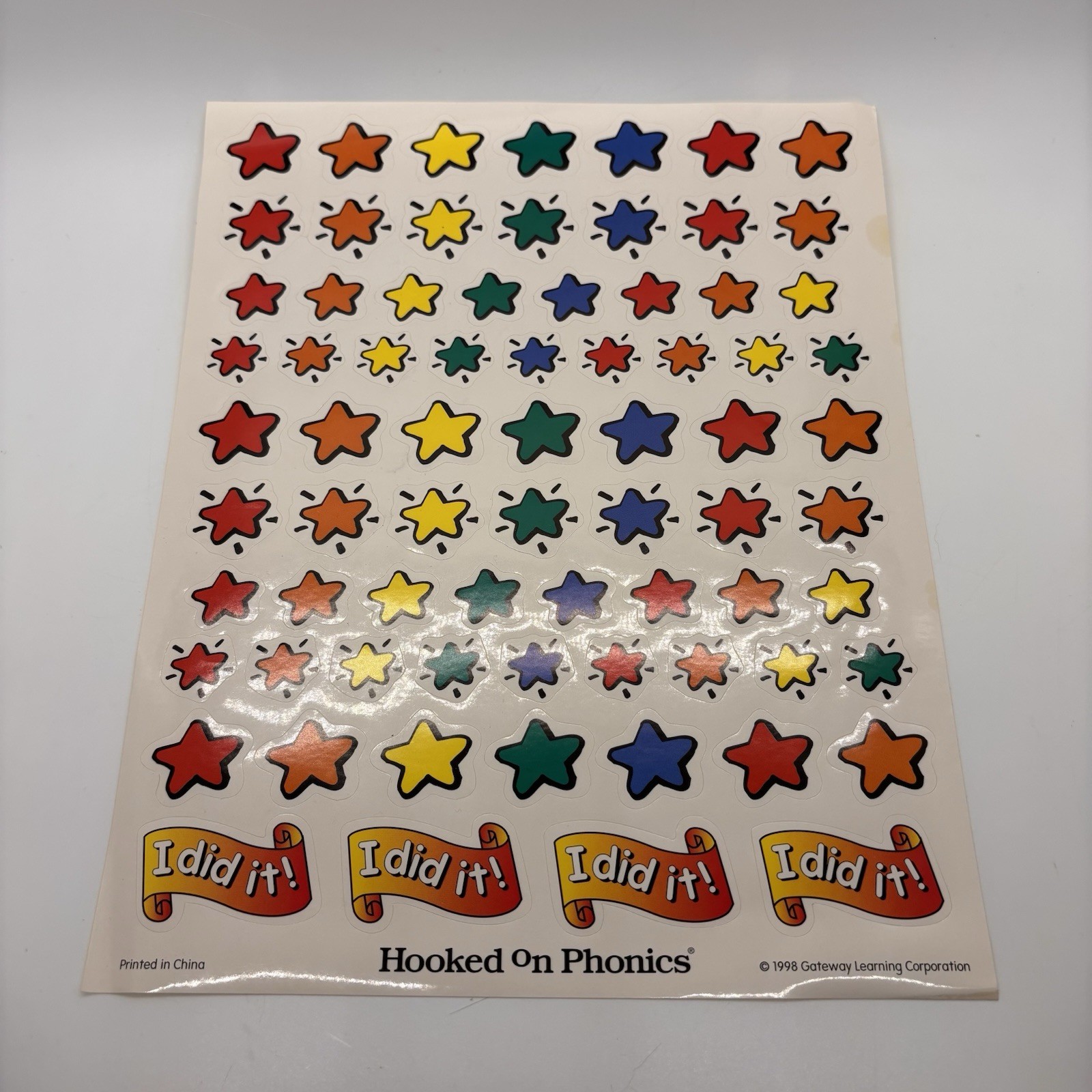Hooked On Phonics Learn To Read 1998 Progress Tracking Maps Stickers Level 1-5