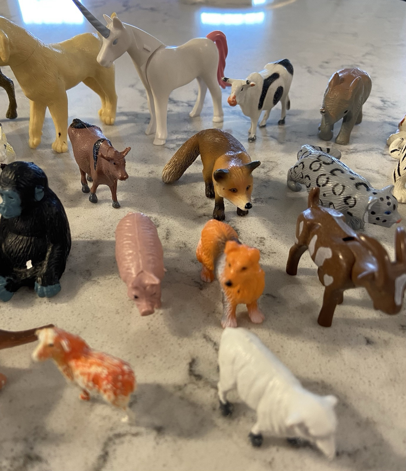 26 Miniature Plastic and Rubber Wild Animals, Zoo Animals, Panda’s, TIGER, MORE