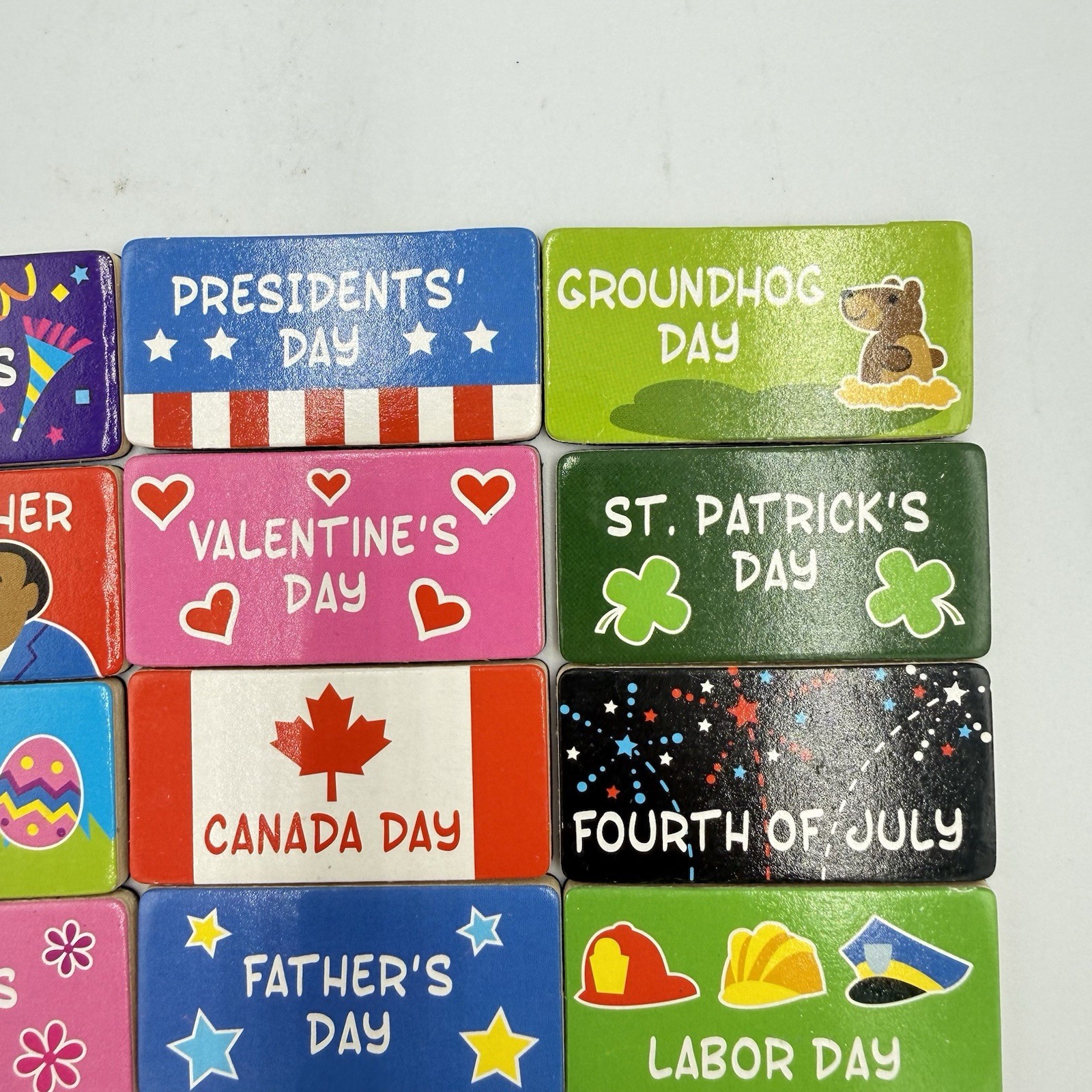 Melissa & Doug Magnetic Daily Monthly Calendar Holiday Replacement Pieces 19 pcs