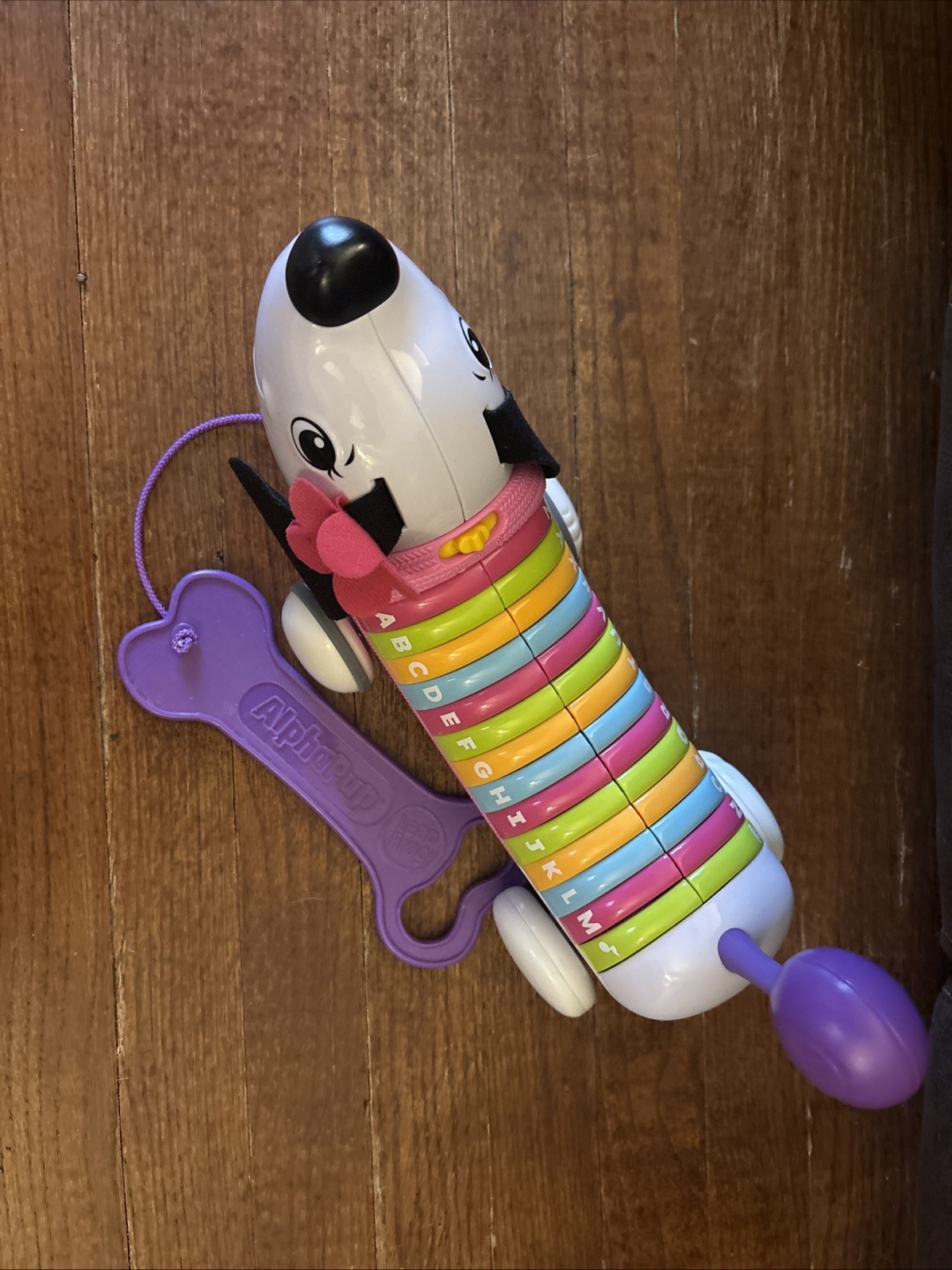 2014 LEAPFROG AlphaPup ABC Puppy Dog 12″ Educational Pull Toy WORKS! C9