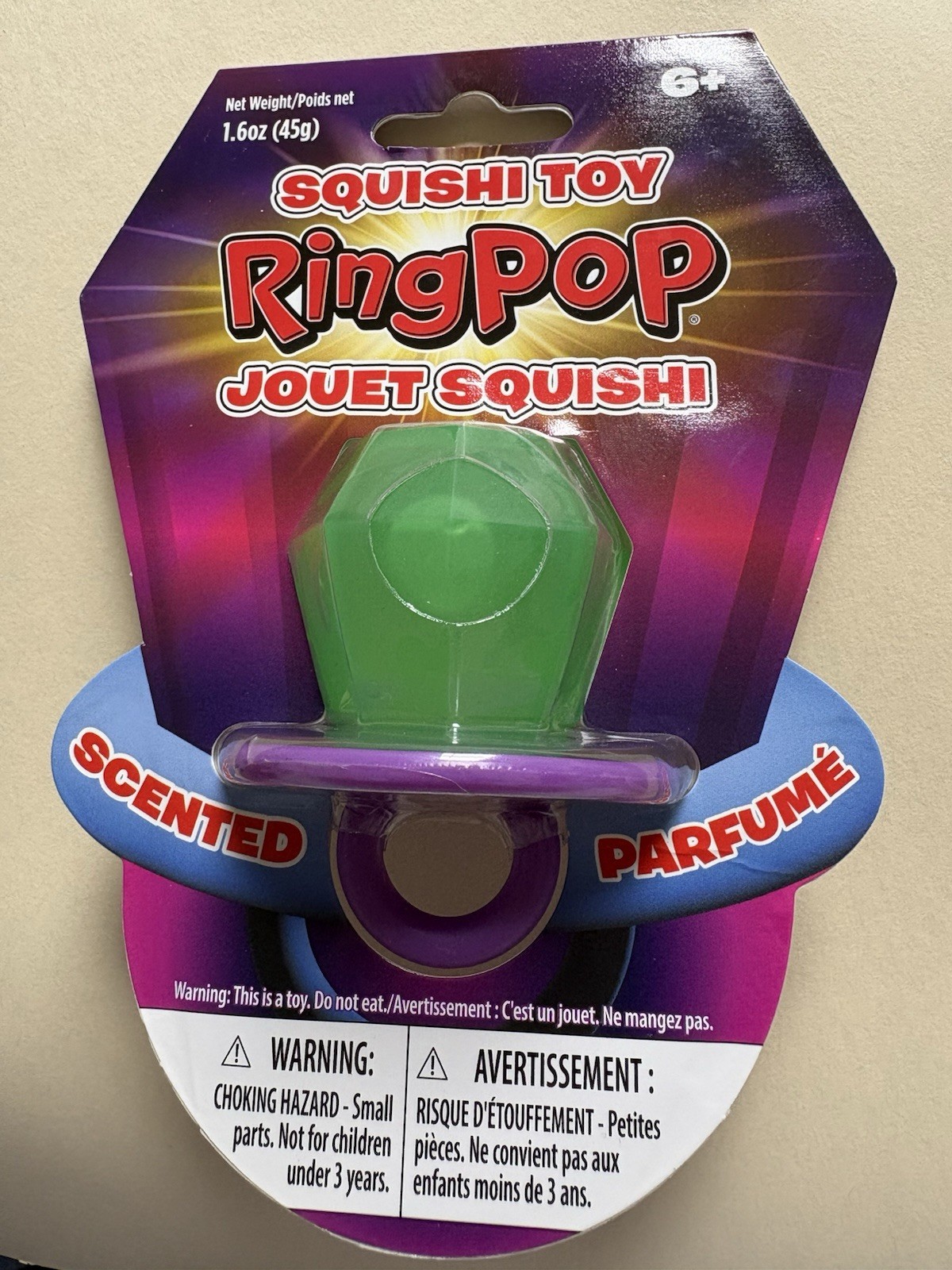 Ring Pop Scented Tactile Sensory Toy Green 1.6oz Ring Pop Character 2015