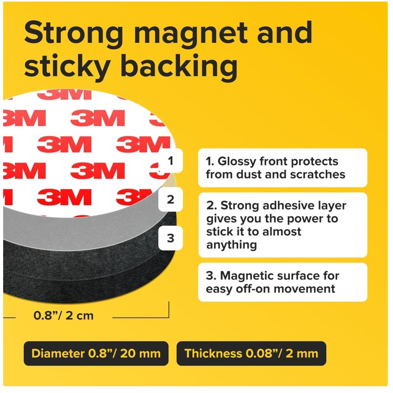 Adhesive Magnetic Dots – 250 pcs Flexible Magnets for Crafts
