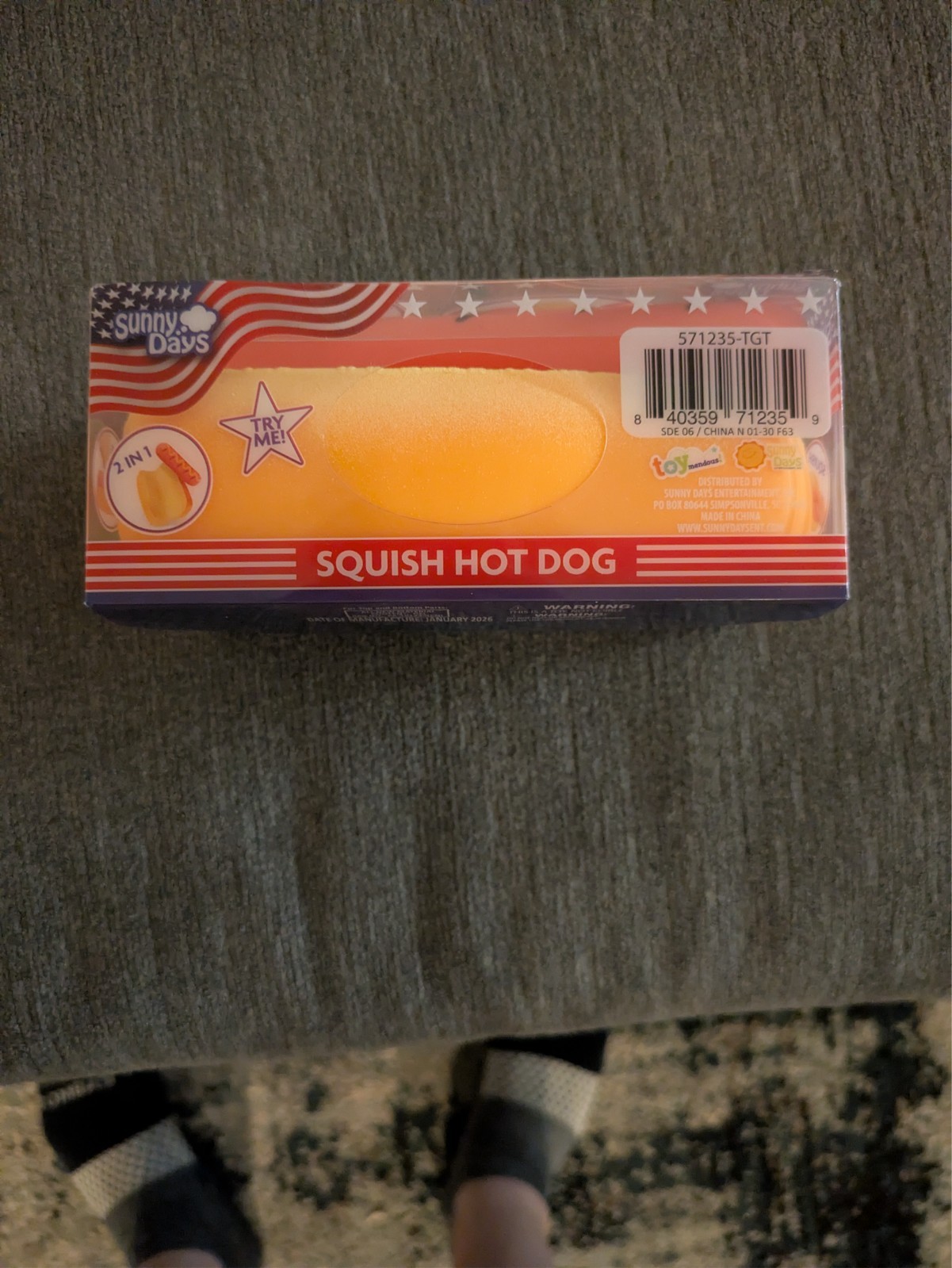 🔥🚨Brand New and Viral Toymendous Sunny Days Jumbo Hot Dog 2 in 1 Squish