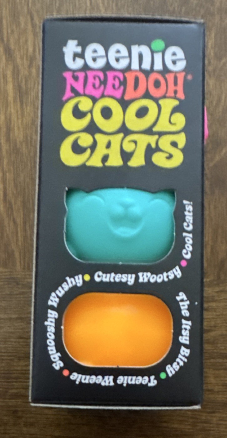 Schylling Teenie NeeDoh Cool Cats 3 Pack Tactile Squeeze Toys Multicolor 25306HY
