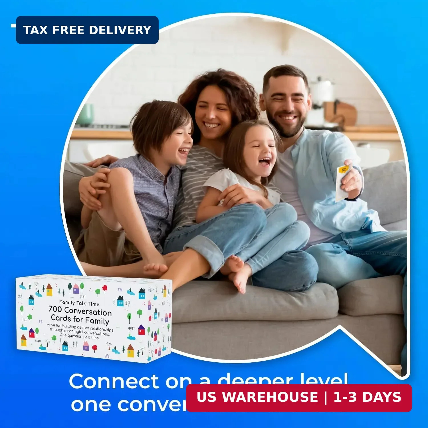 700 Family Conversation Cards, Fun Conversation Starters for Families, Play Dinn