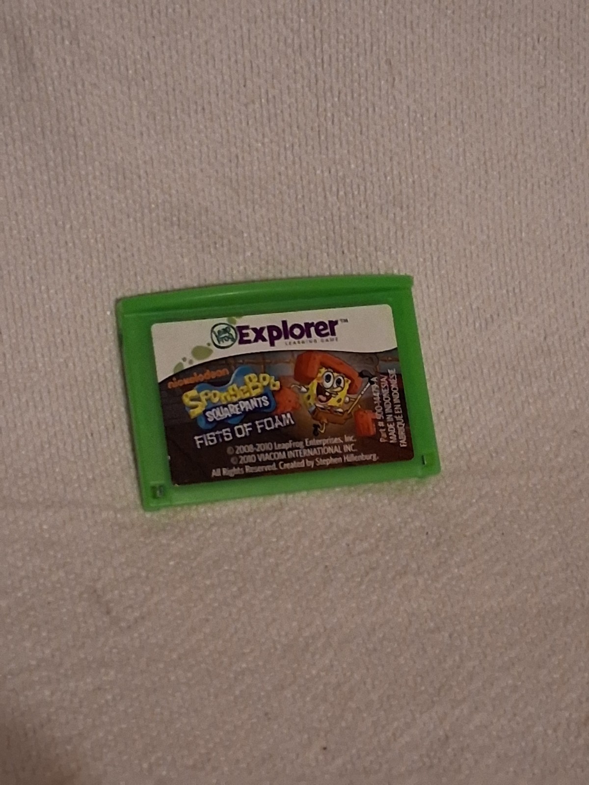LeapFrog Explorer SpongeBob SquarePants Fists Of Foam Leappad Game Cartridge