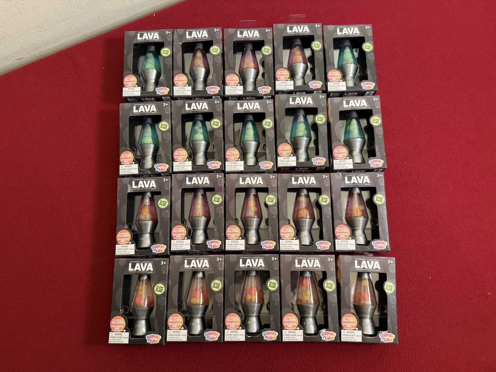 NeeDoh Schylling Lava Lamp Glow In The Dark Squishy LOT OF 20 NEW