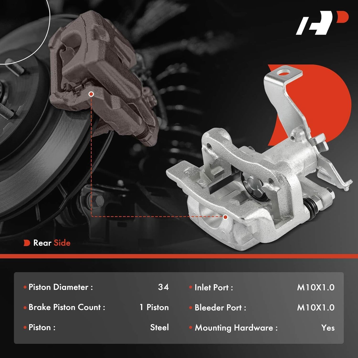 APM Disc Brake Calipers Assembly with Bracket Compatible with Hyundai