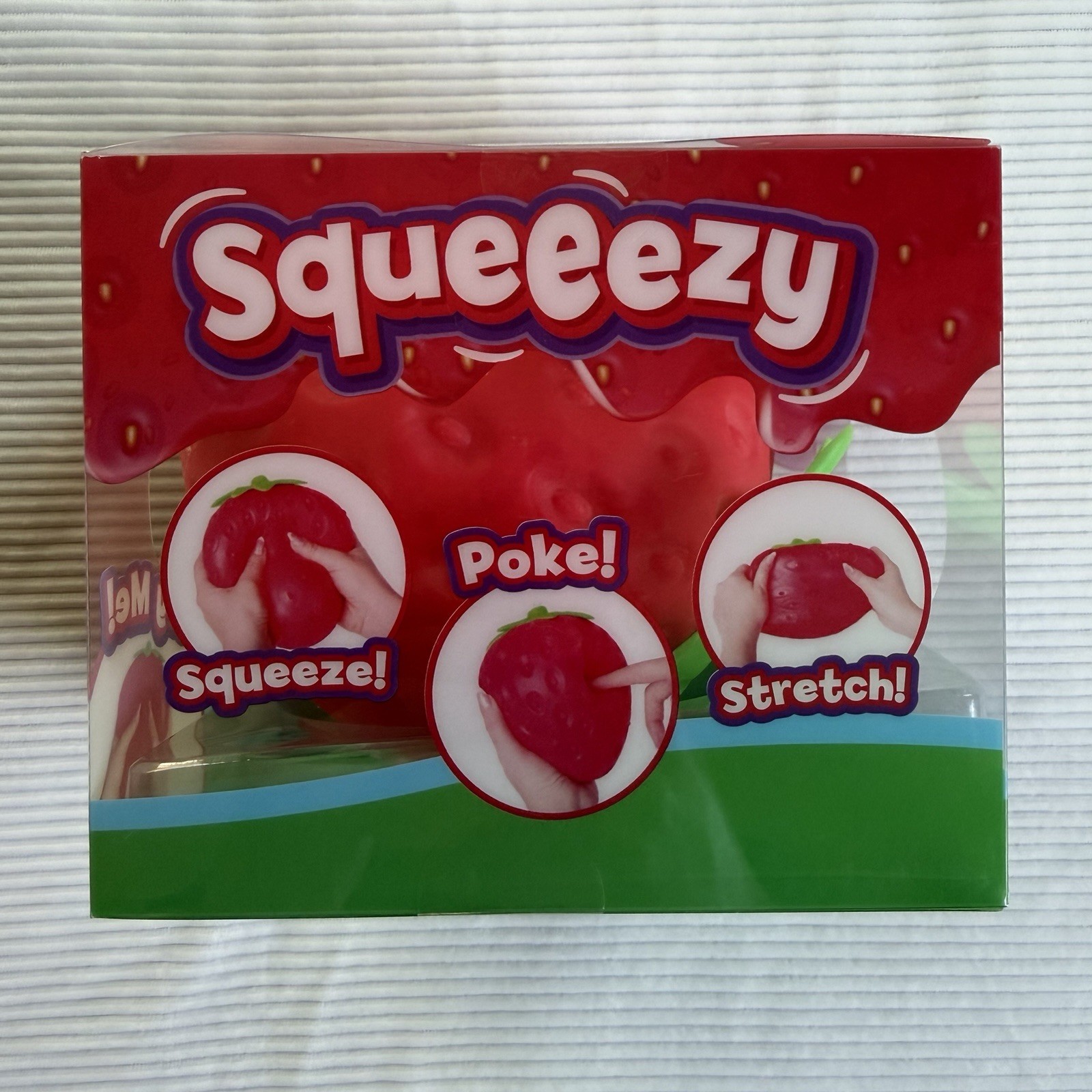 Sunny Days Jumbo Squeezy Strawberry Squishy Toy Stress Relief Toy TikTok VIRAL