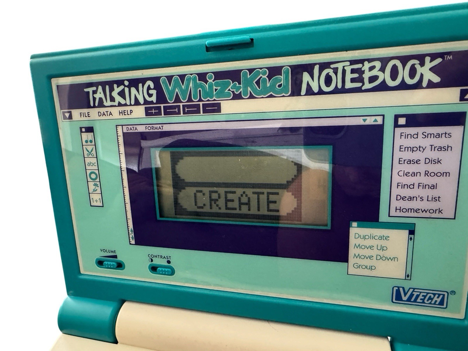 VTech Talking Whiz Kid Notebook Teal 1992 Tested Working Kids Laptop Vintage