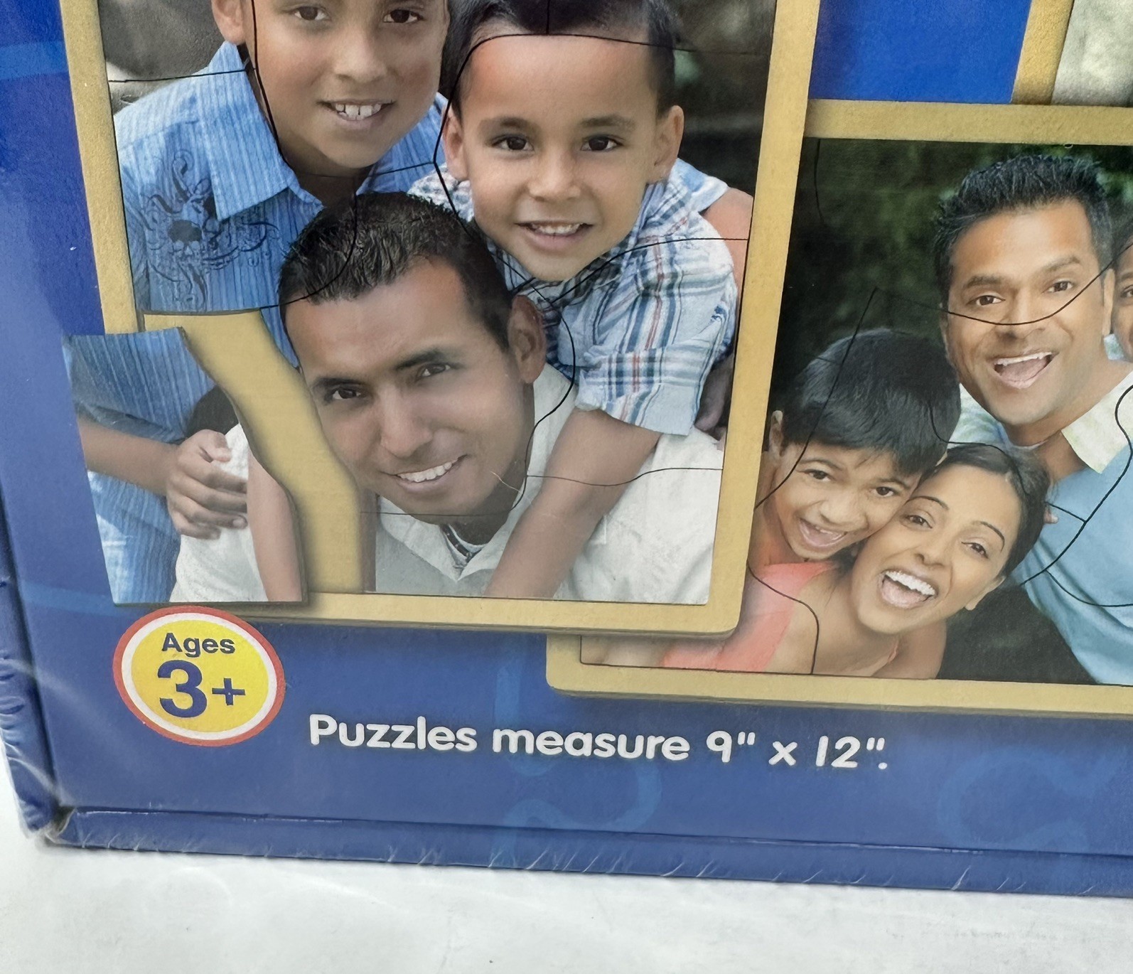 Lakeshore All Kinds of Families 8 wooden Picture Puzzles~Multicultural~SEALED
