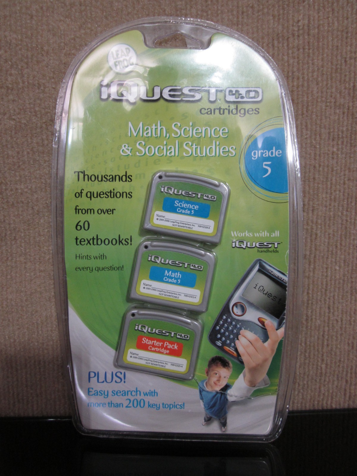 Leapfrog iQuest 4.0 Learning Cartridge Math Science Social Studies Grade 5